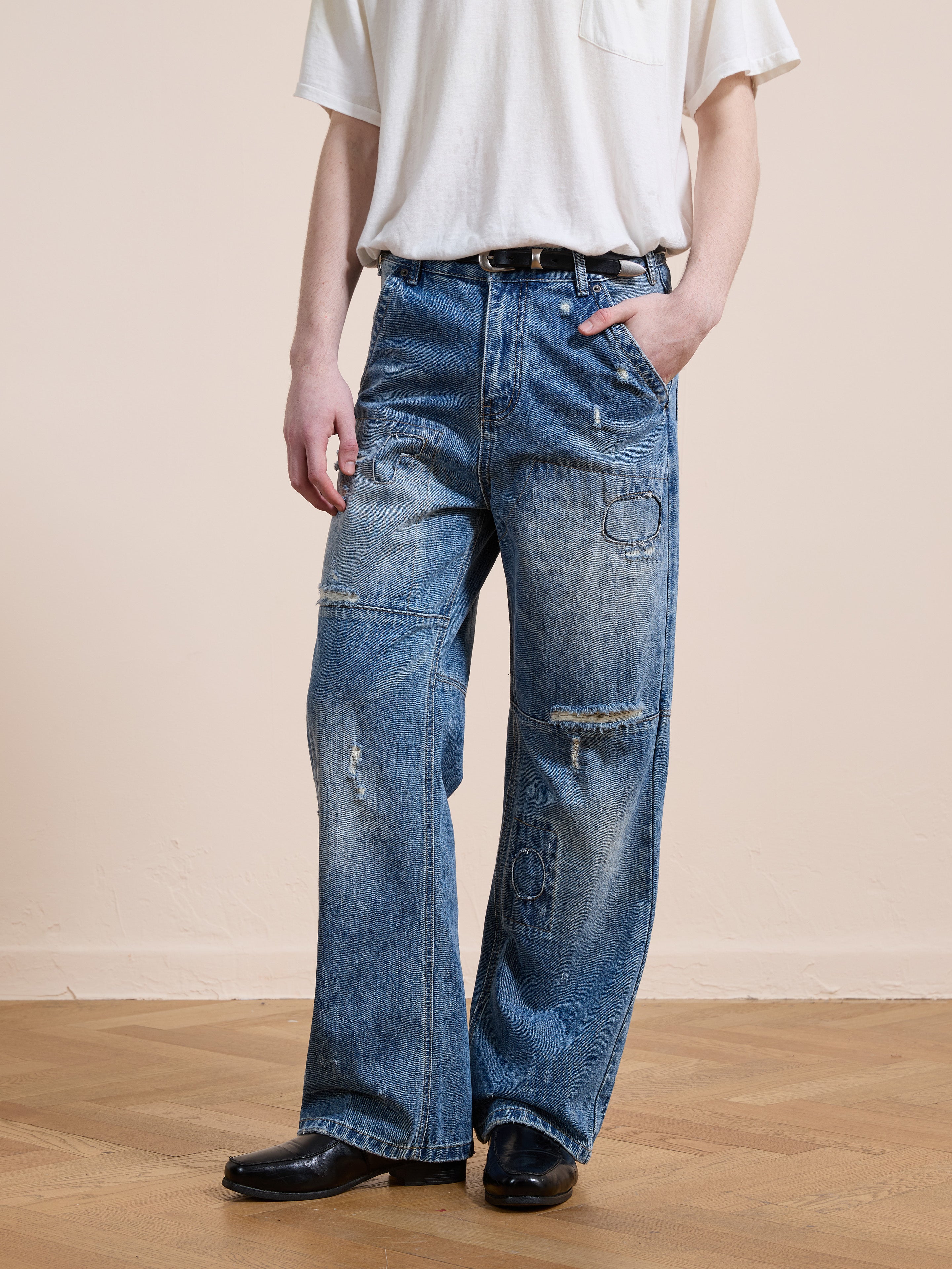 Painter Repaired Jeans | Modern Menswear by yycbvcnbmmnbm