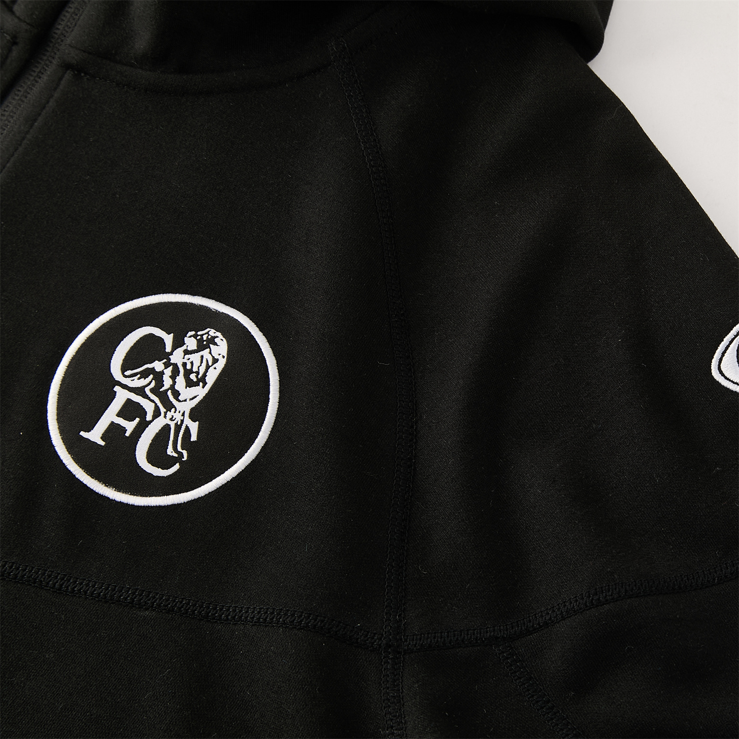 AlphaJersey-C.H.E.L.S.E.A 2026 Hooded Windbreaker Training Set - Black Top & Pants