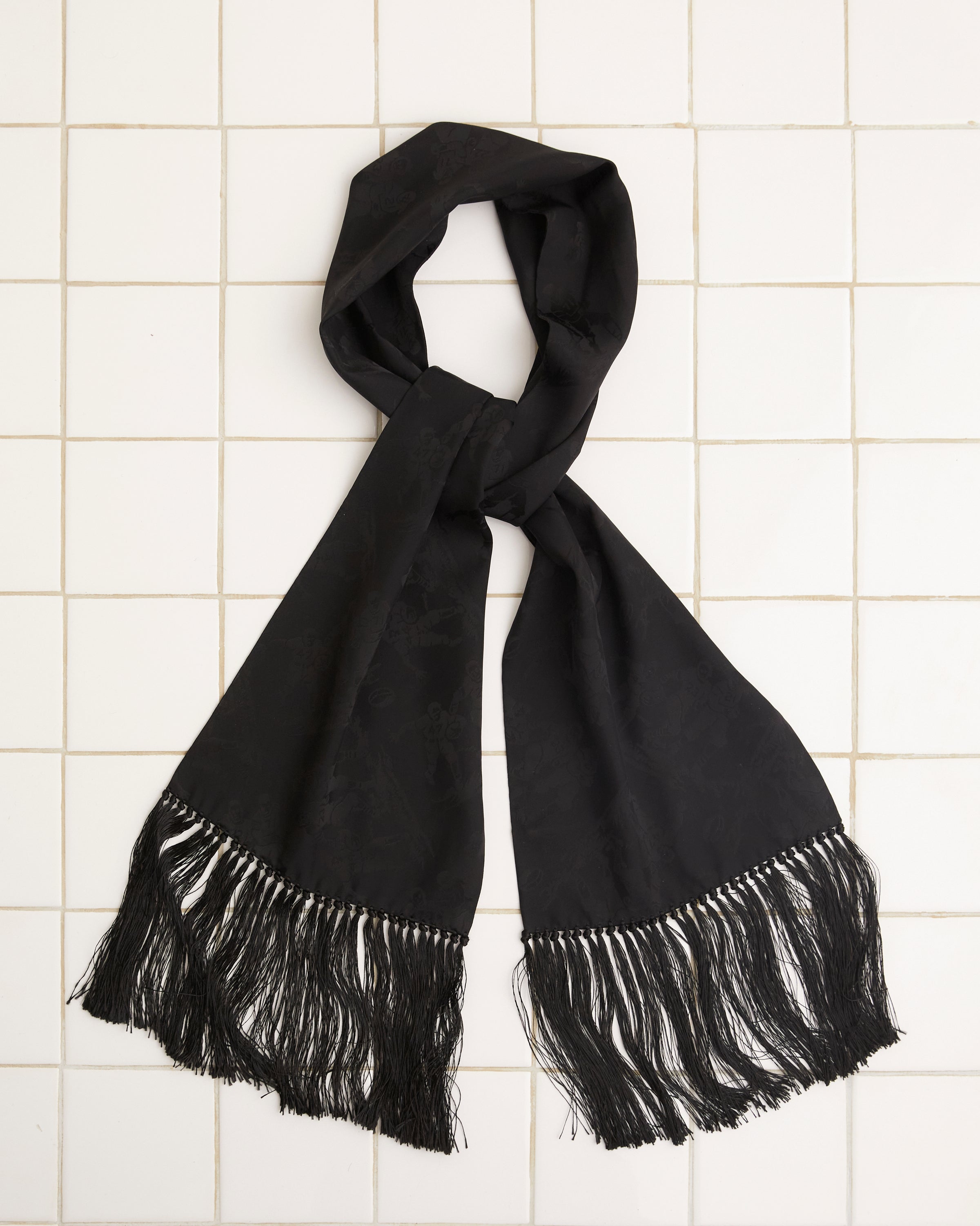 Football Jacquard Scarf - Black | Modern Menswear by yycbvcnbmmnbm
