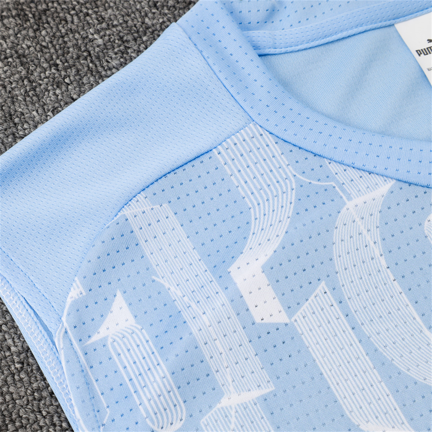 AlphaJersey-Manchester City 25-26 Vest Training Set - Sky Blue Vest and Deep Blue Shorts