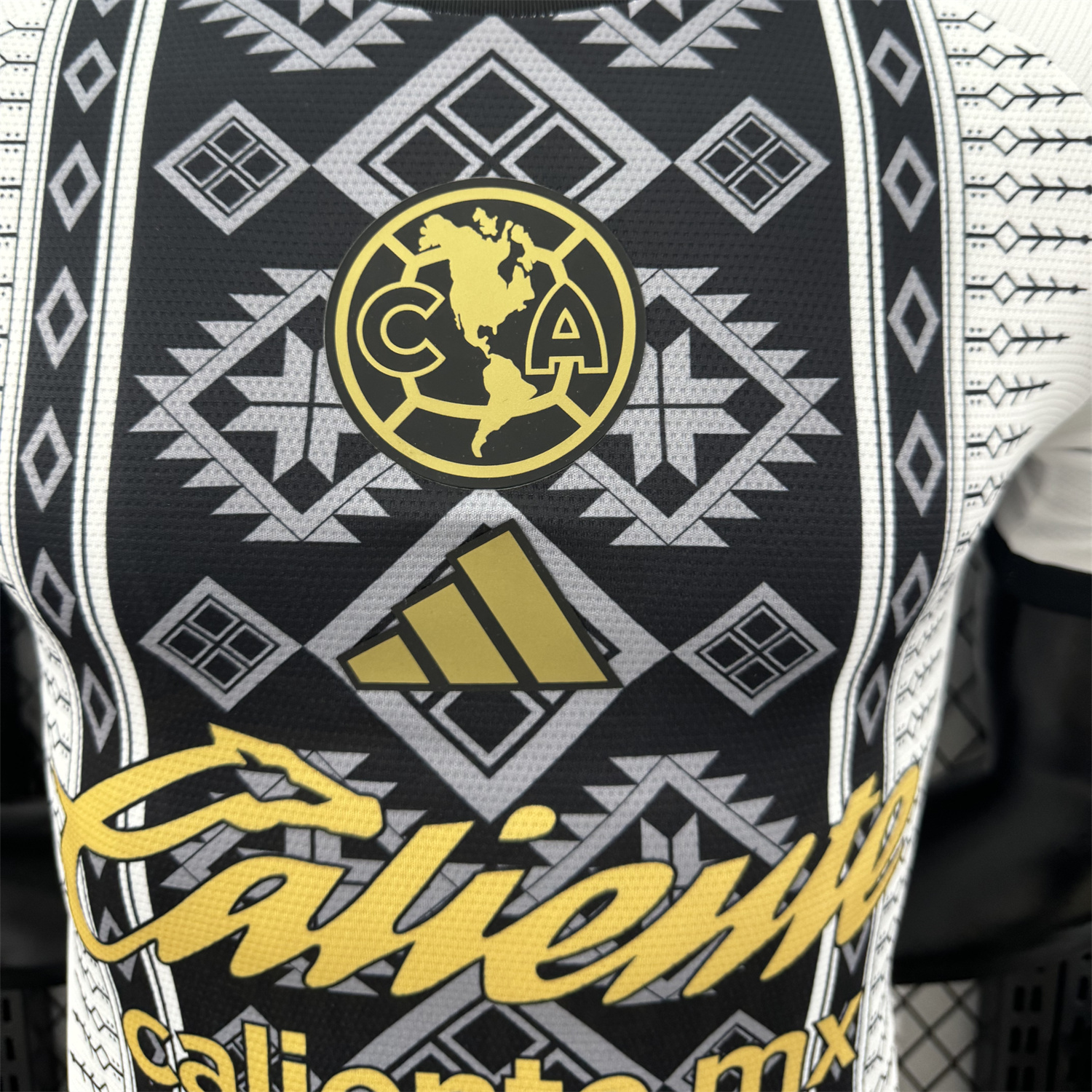 AlphaJersey-Club América 25-26 Black Totem Pattern White Special Jersey - Player Version