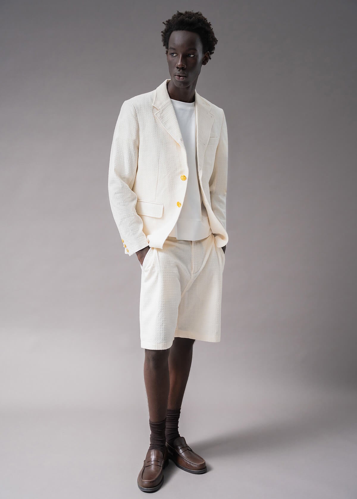 Off White Grid Blazer | Modern Menswear by yycbvcnbmmnbm