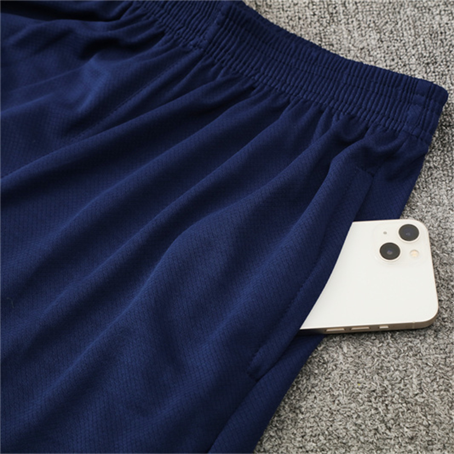 AlphaJersey-Barcelona 25-26 Short-Sleeve Training Set - Royal Blue Top Orange Sponsor & Royal Blue Shorts