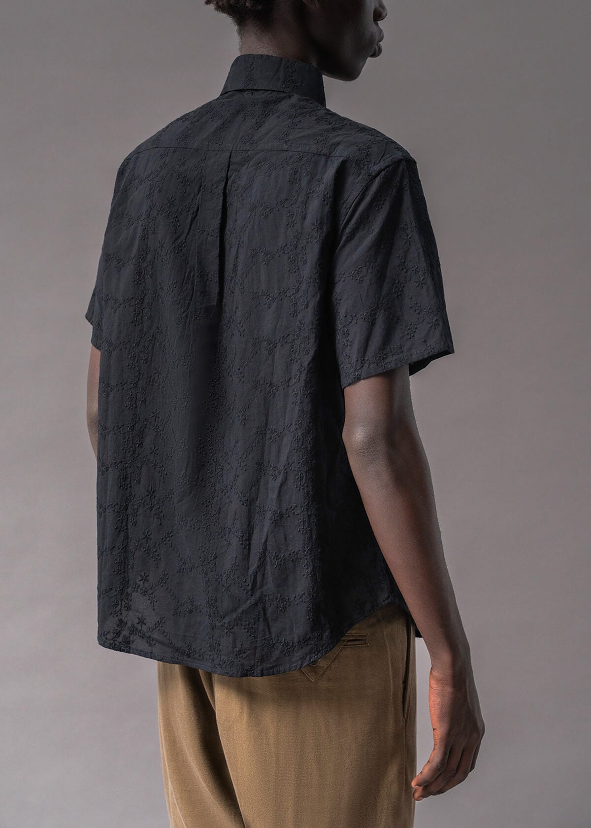 Embroidered Offset Shirt | Modern Menswear by yycbvcnbmmnbm