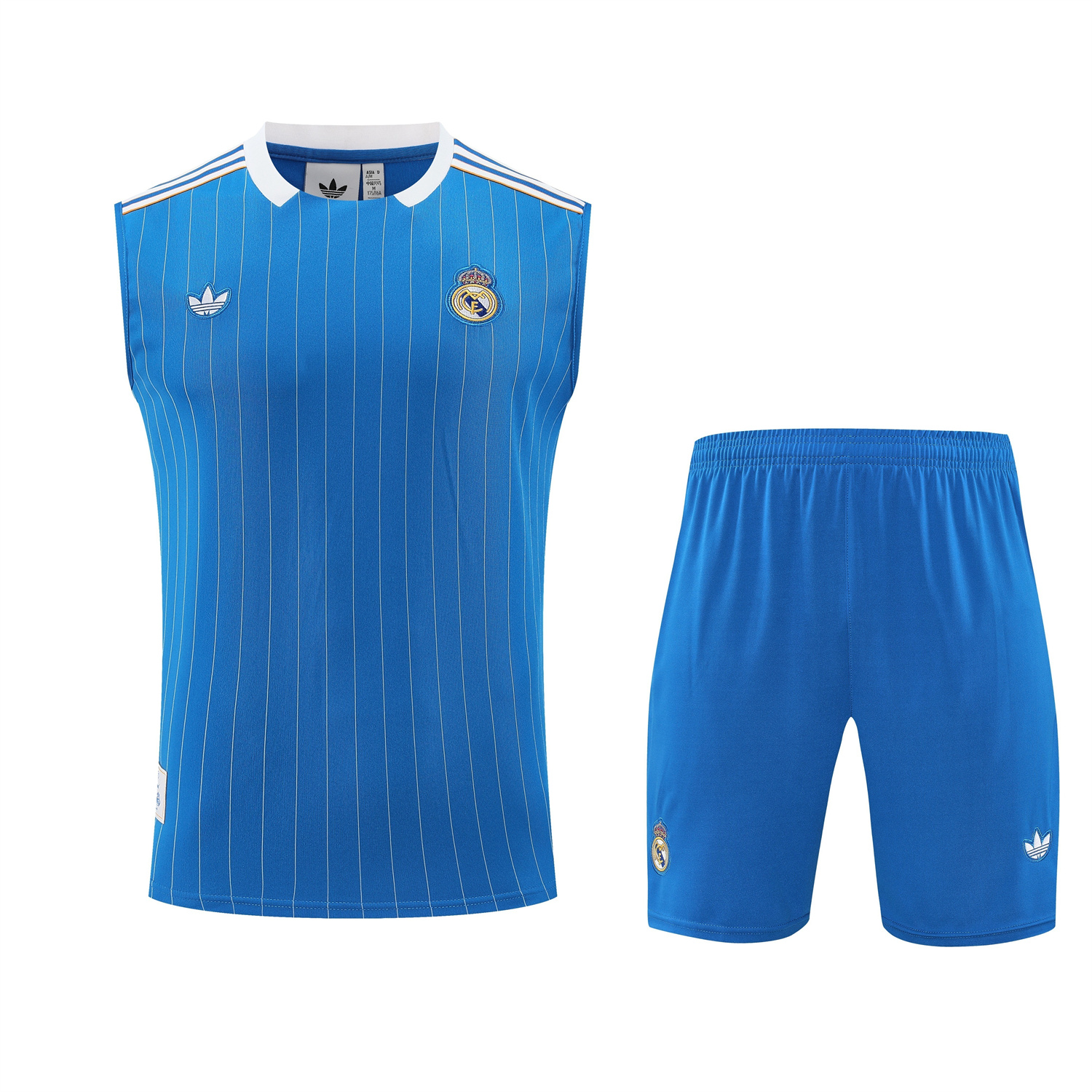AlphaJersey-Real Madrid 25-26 Vest Training Set - Blue Vest & Blue Shorts