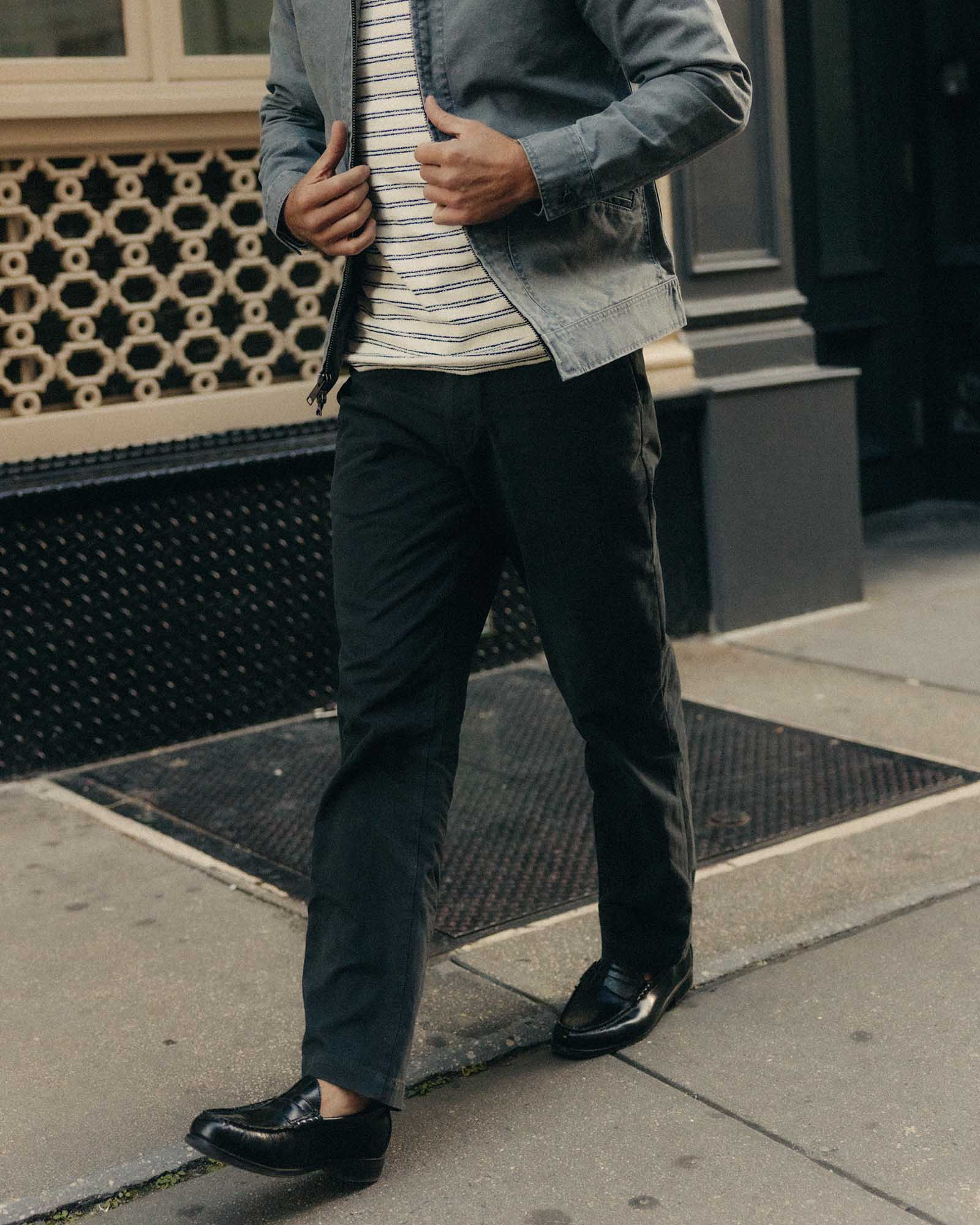 The Straight Foundation Pant in Organic Faded Black | Modern Menswear by yycbvcnbmmnbm