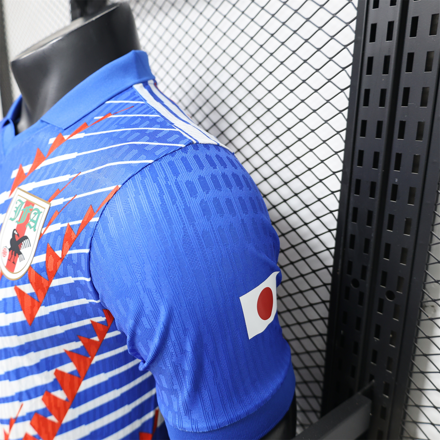 AlphaJersey-Japan 2026 Red-White Stripes Blue Special Jersey - Player Version