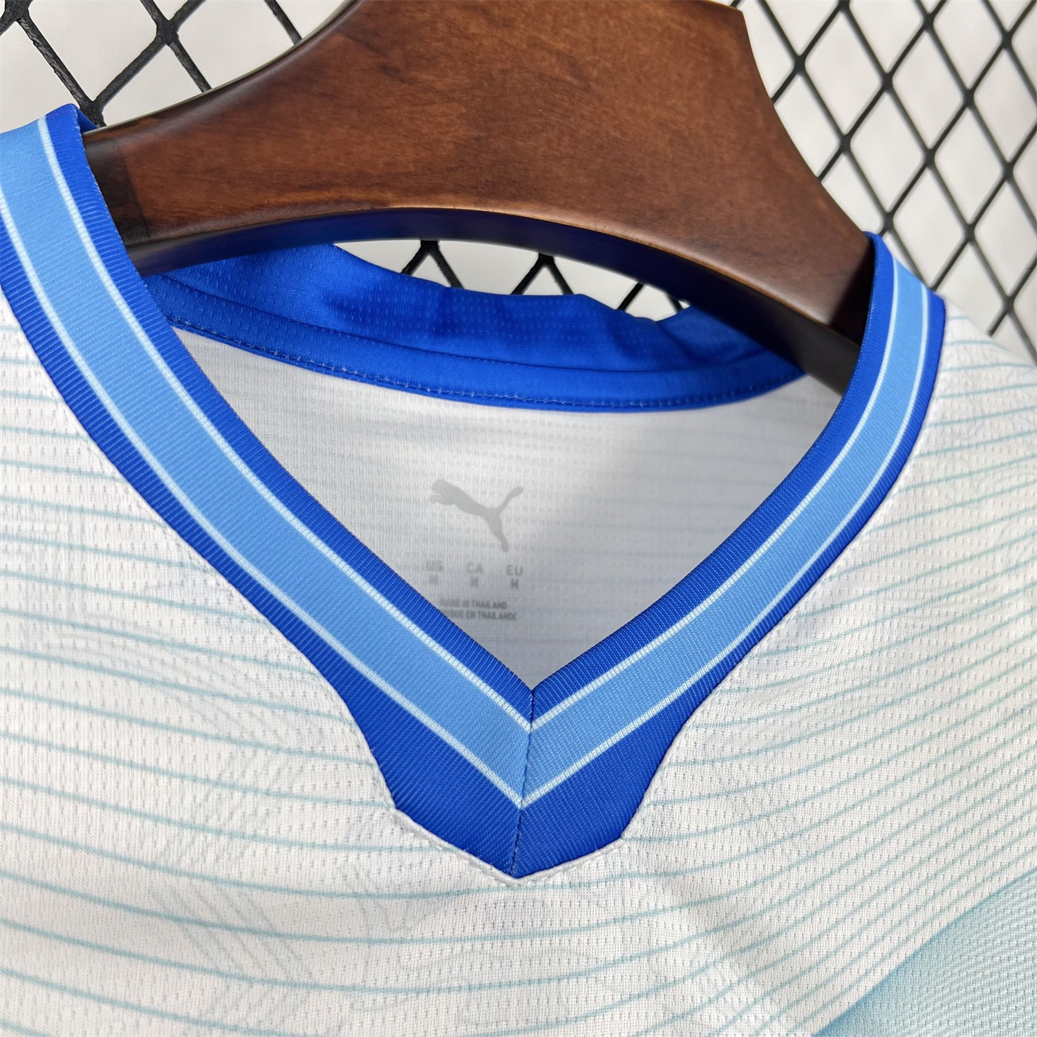 AlphaJersey-Portugal 2026 Bright White With Sky Blue Waves Special Jersey - Fans Version