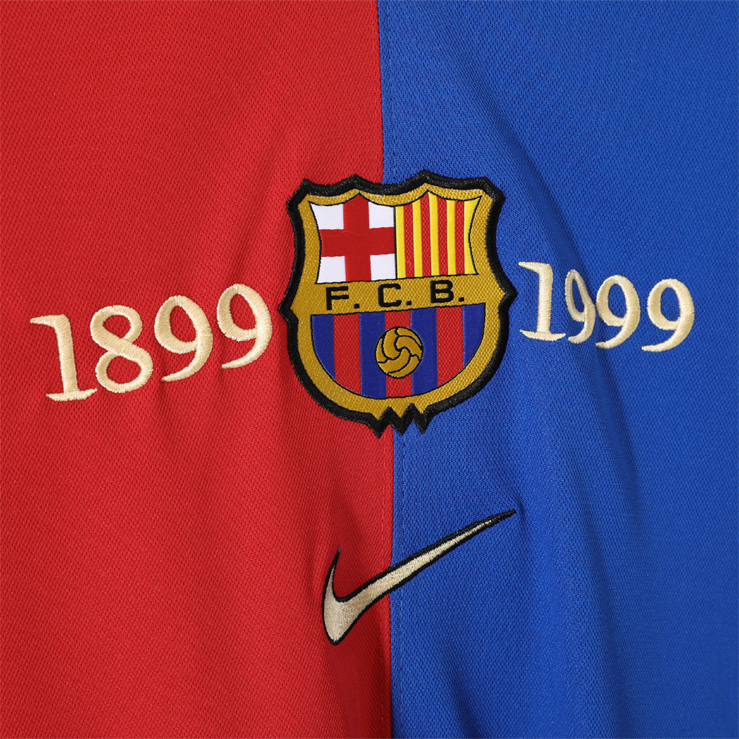 AlphaJersey-Retro Barcelona 99-00 Home Long Sleeves Jersey