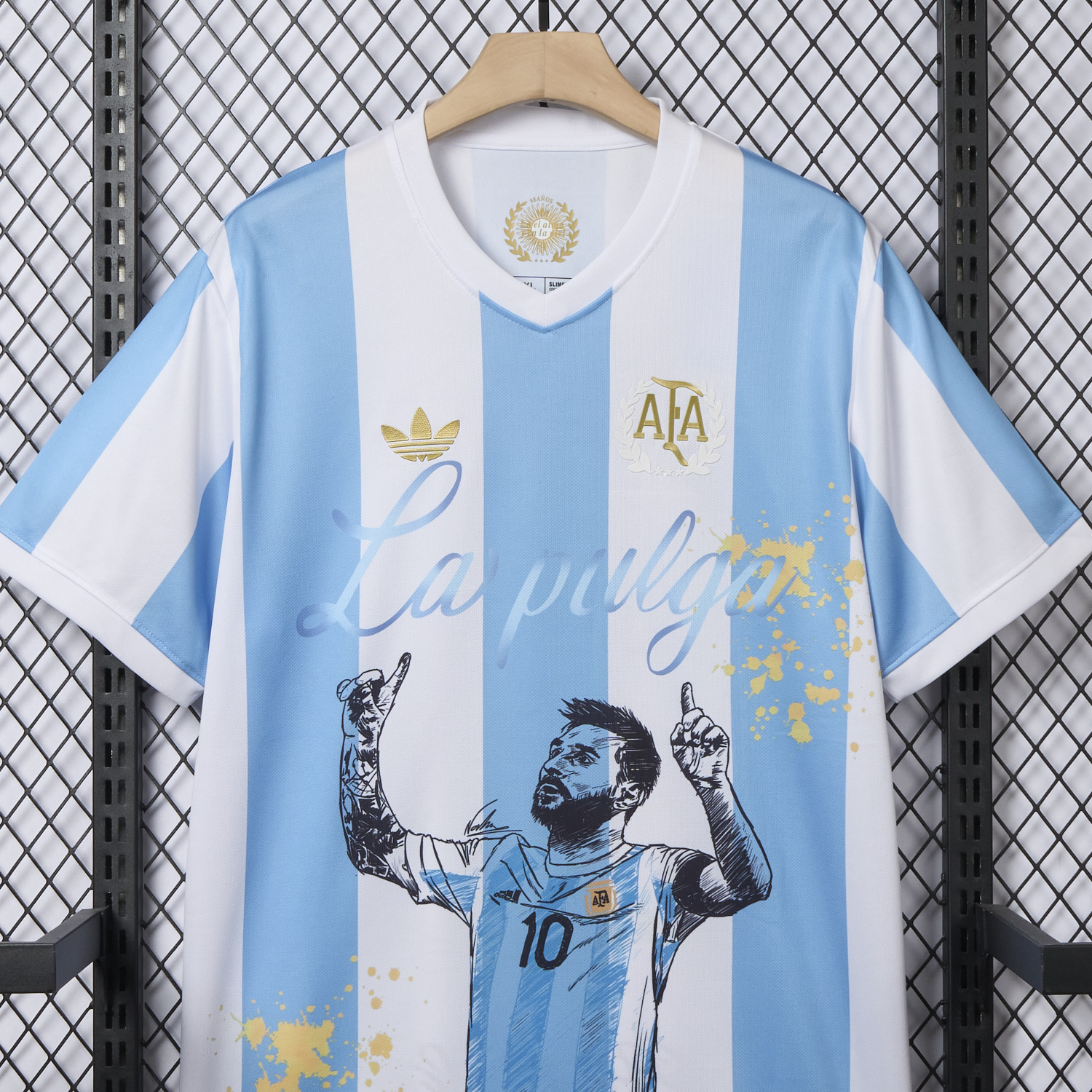 AlphaJersey-Argentina 25-26 50th Anniversary Messi Graffiti Special Jersey - Fans Version