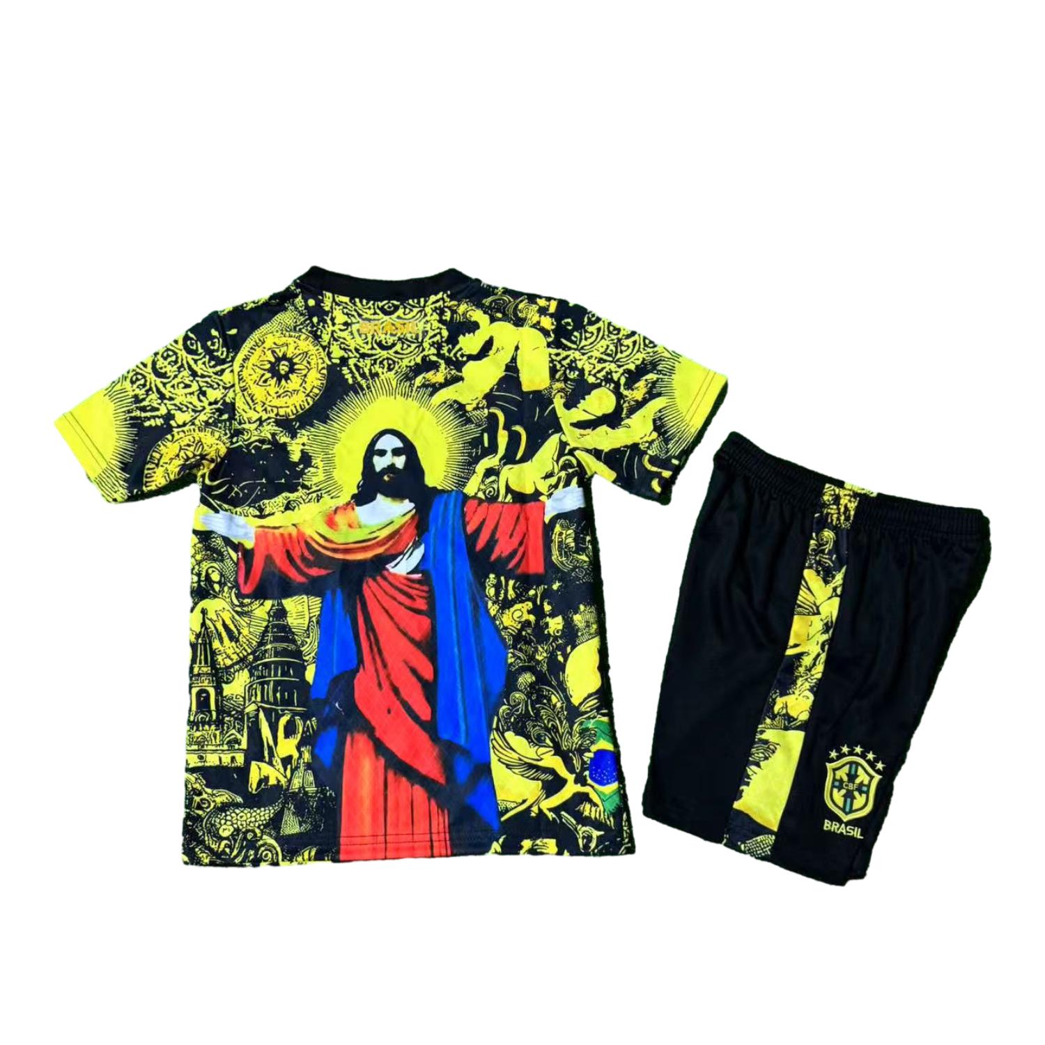 AlphaJersey-Brazil 25-26 Red Jesus Yellow Special Kids Kit