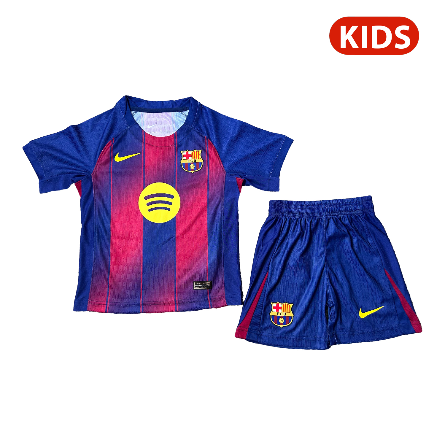 AlphaJersey-Barcelona 25-26 Home Kids Kit - Player Version