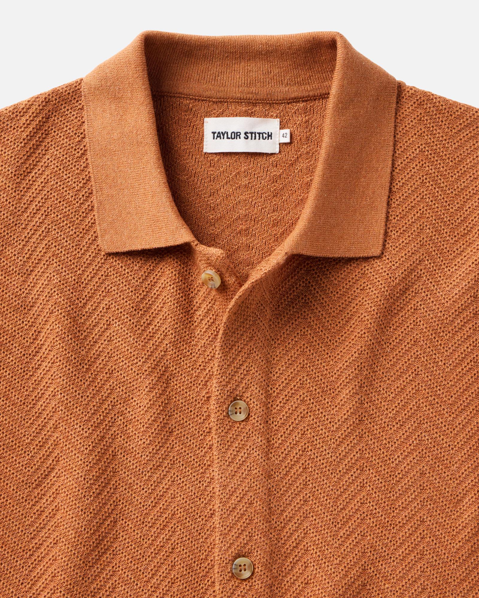 The Button Down Polo in Desert Herringbone | Modern Menswear by yycbvcnbmmnbm