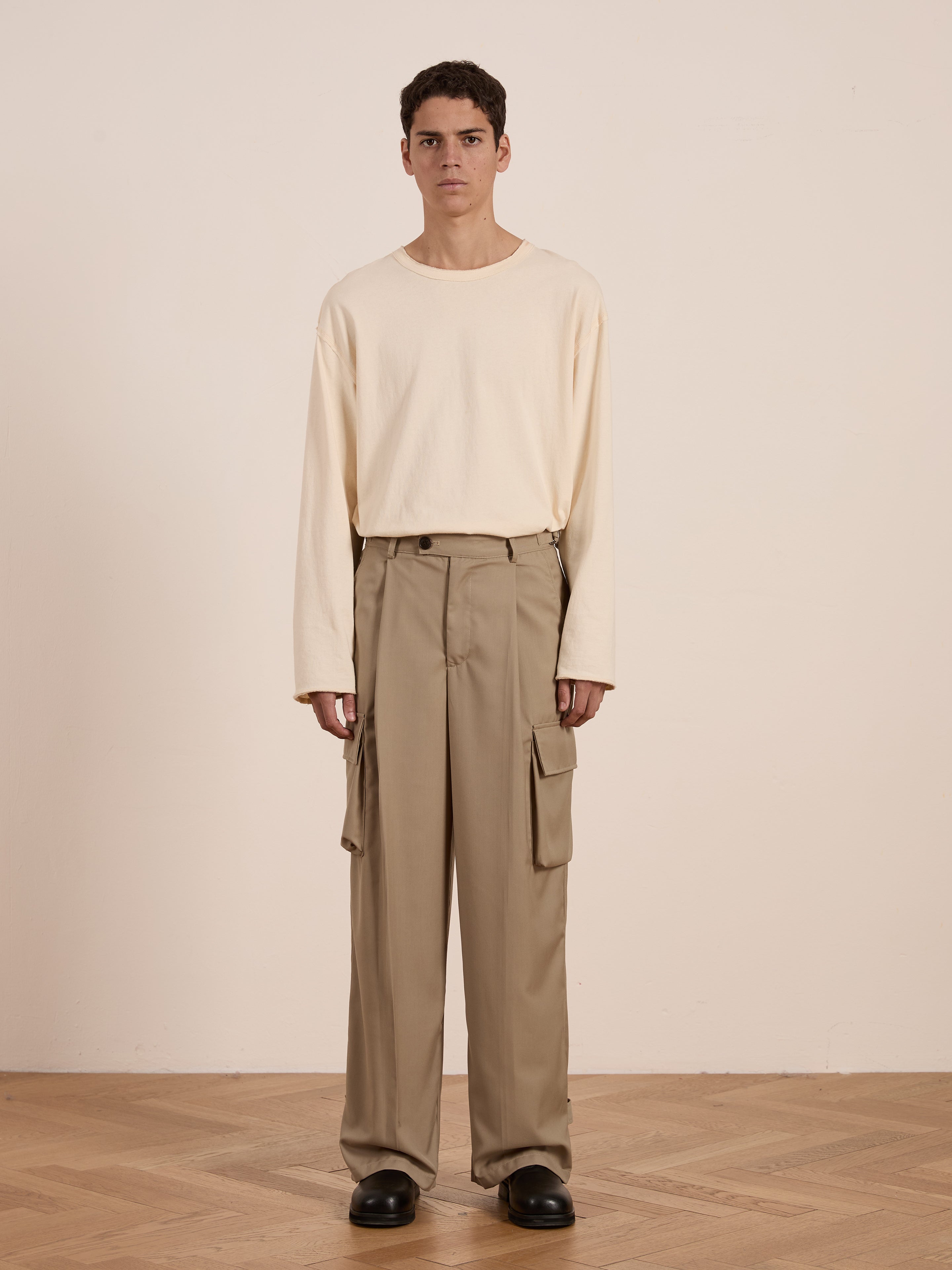 Hava Pleated Cargo Trousers | Modern Menswear by yycbvcnbmmnbm