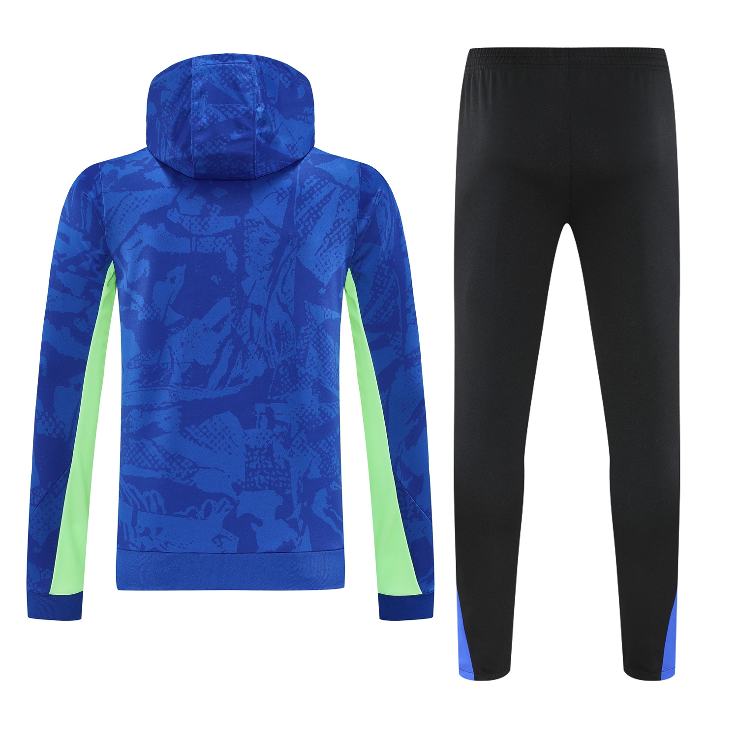 AlphaJersey-Barcelona 25-26 Training Hoodie Set - Blue Green Hoodie and Black Pants