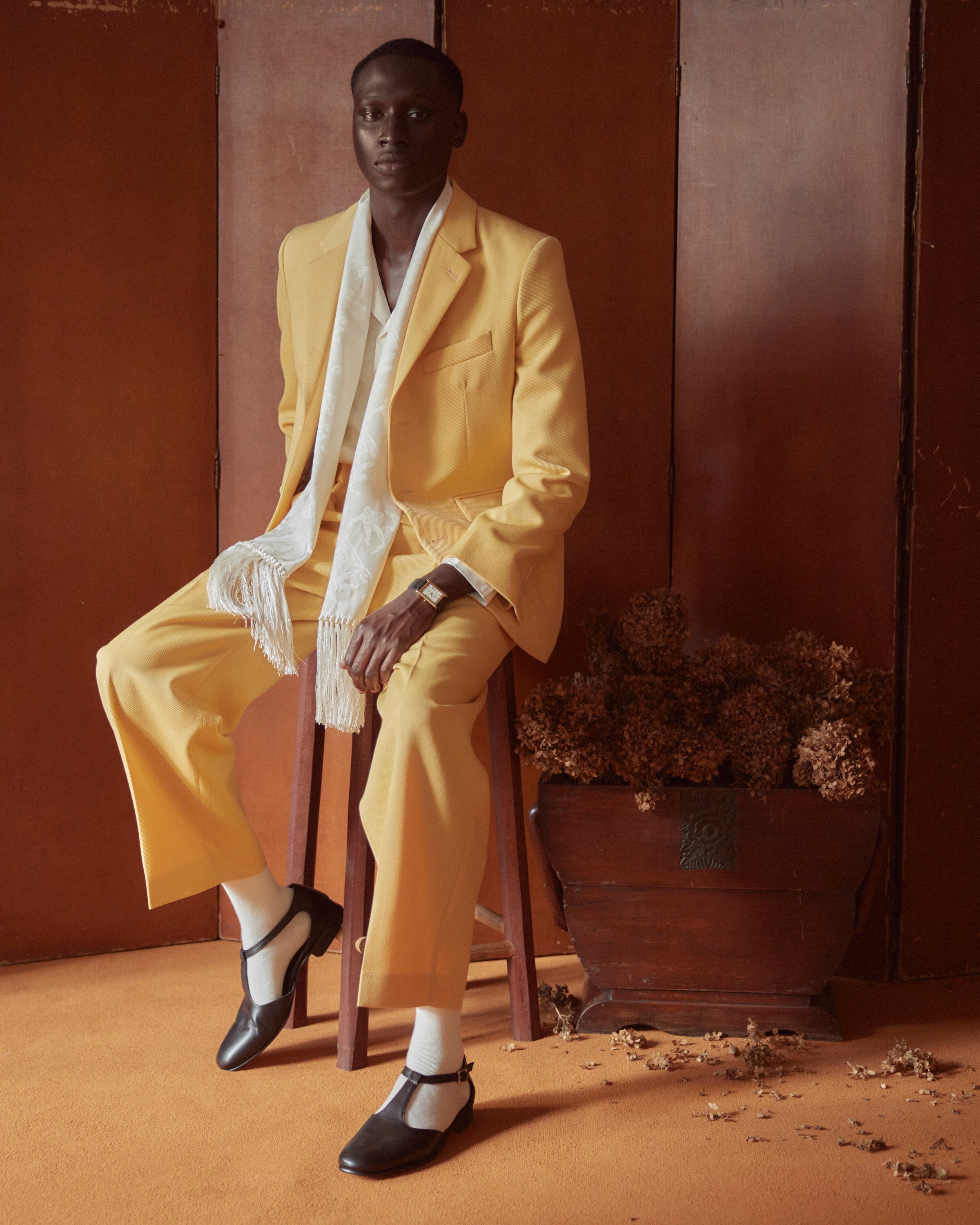 Riding Twill Suit Jacket - Yellow | Modern Menswear by yycbvcnbmmnbm
