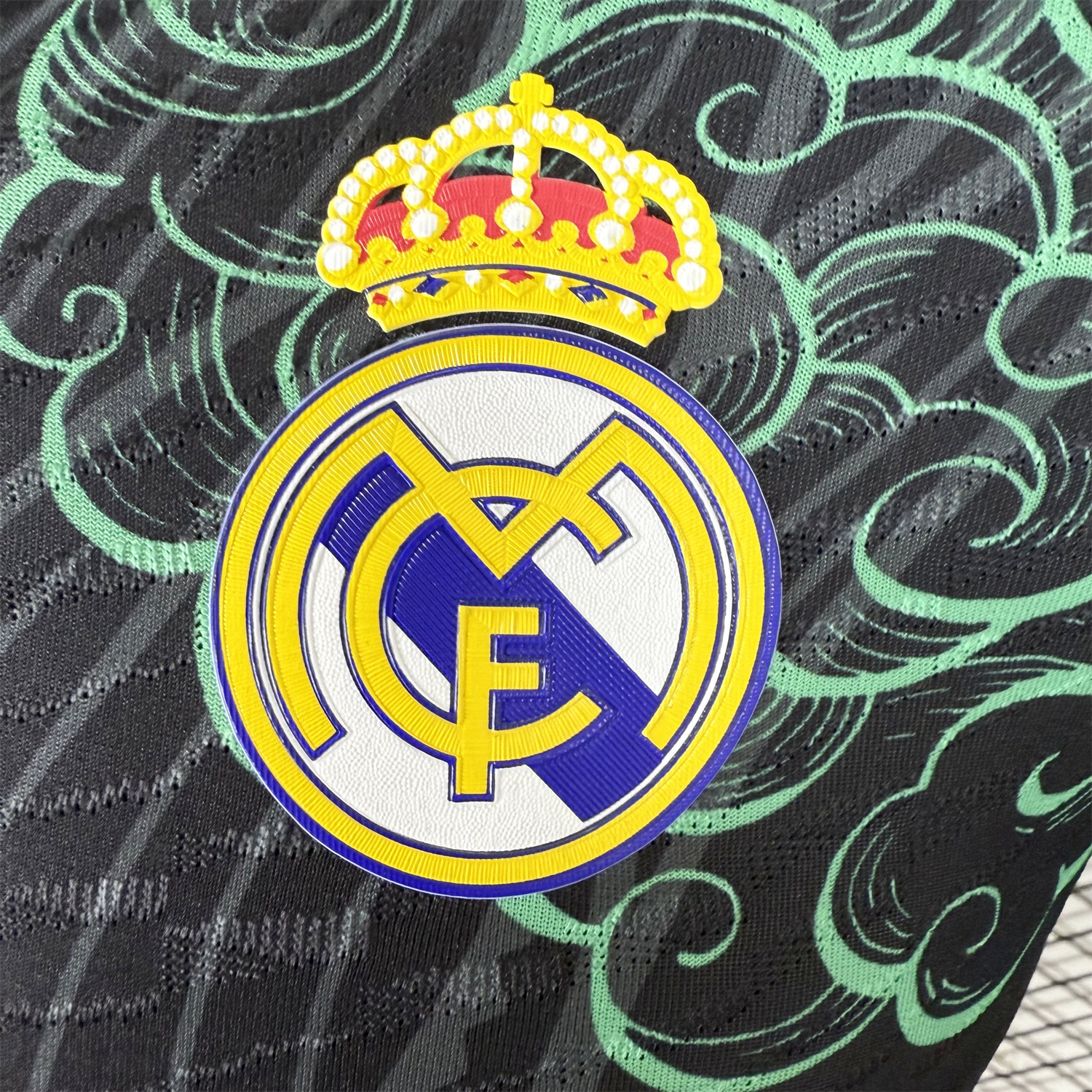 AlphaJersey-Real Madrid 25-26 Green Dragon Soars Black Jersey - Player Version
