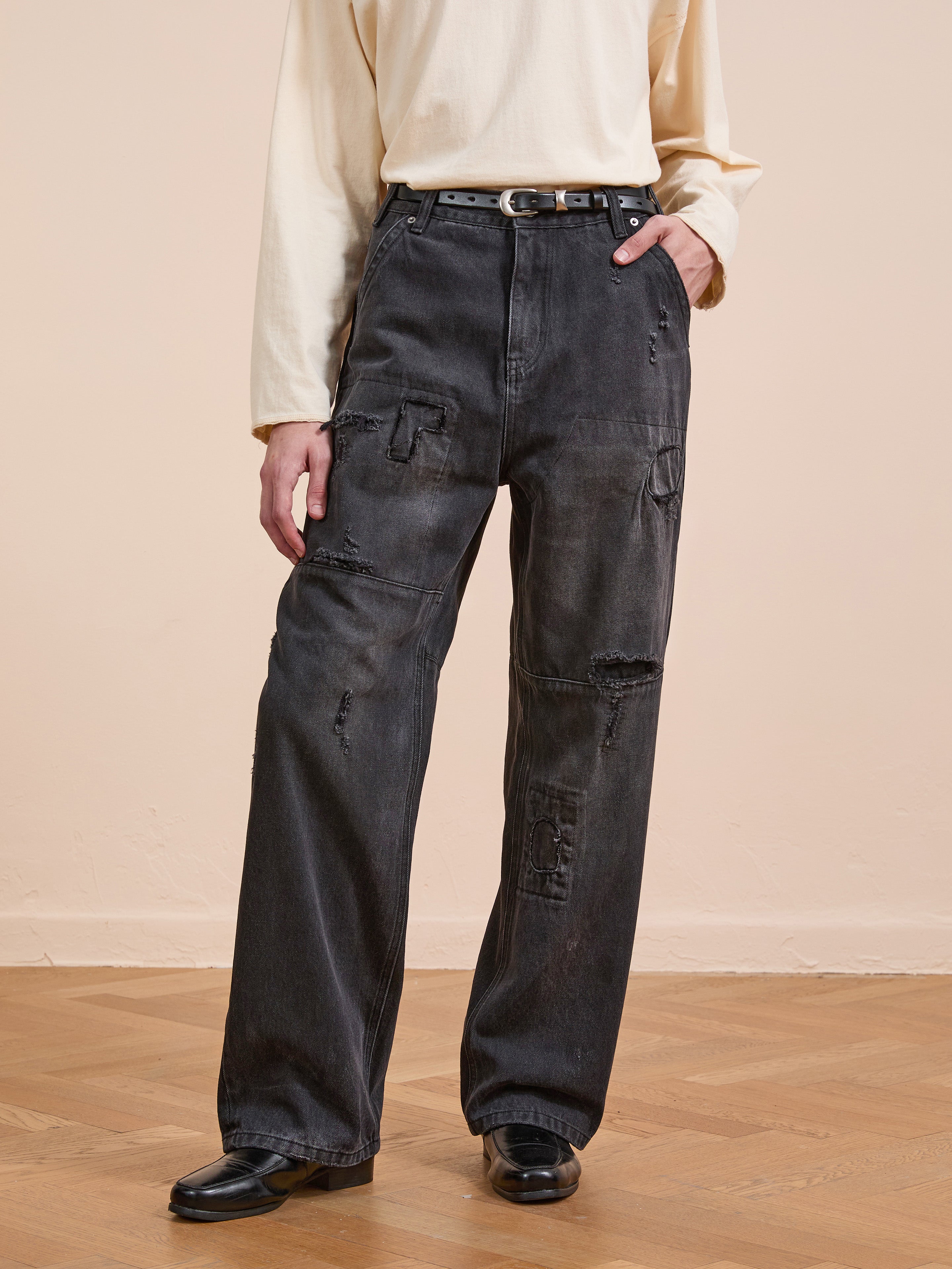 Painter Repaired Jeans | Modern Menswear by yycbvcnbmmnbm
