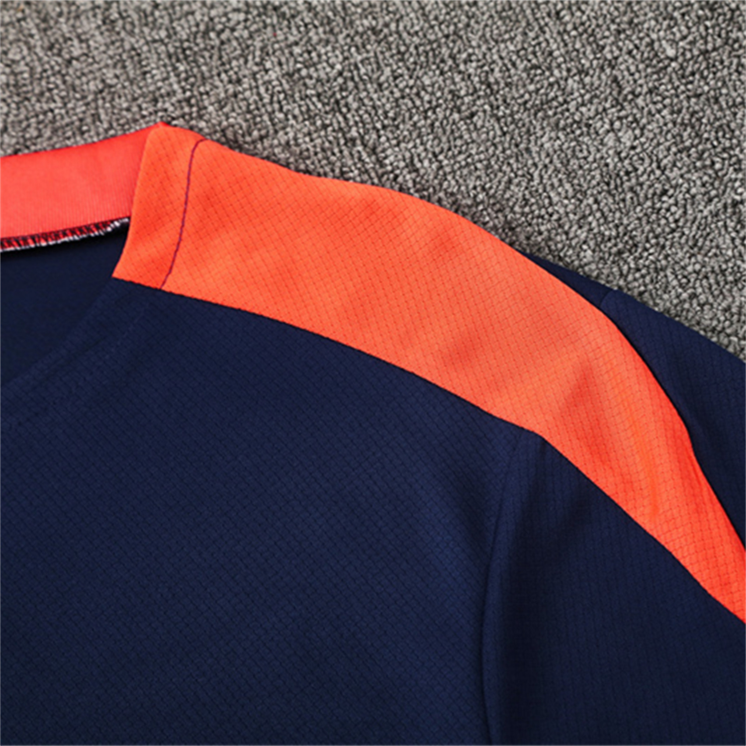 AlphaJersey-Barcelona 25-26 Short-Sleeve Training Set - Royal Blue Top Orange Sponsor & Royal Blue Shorts