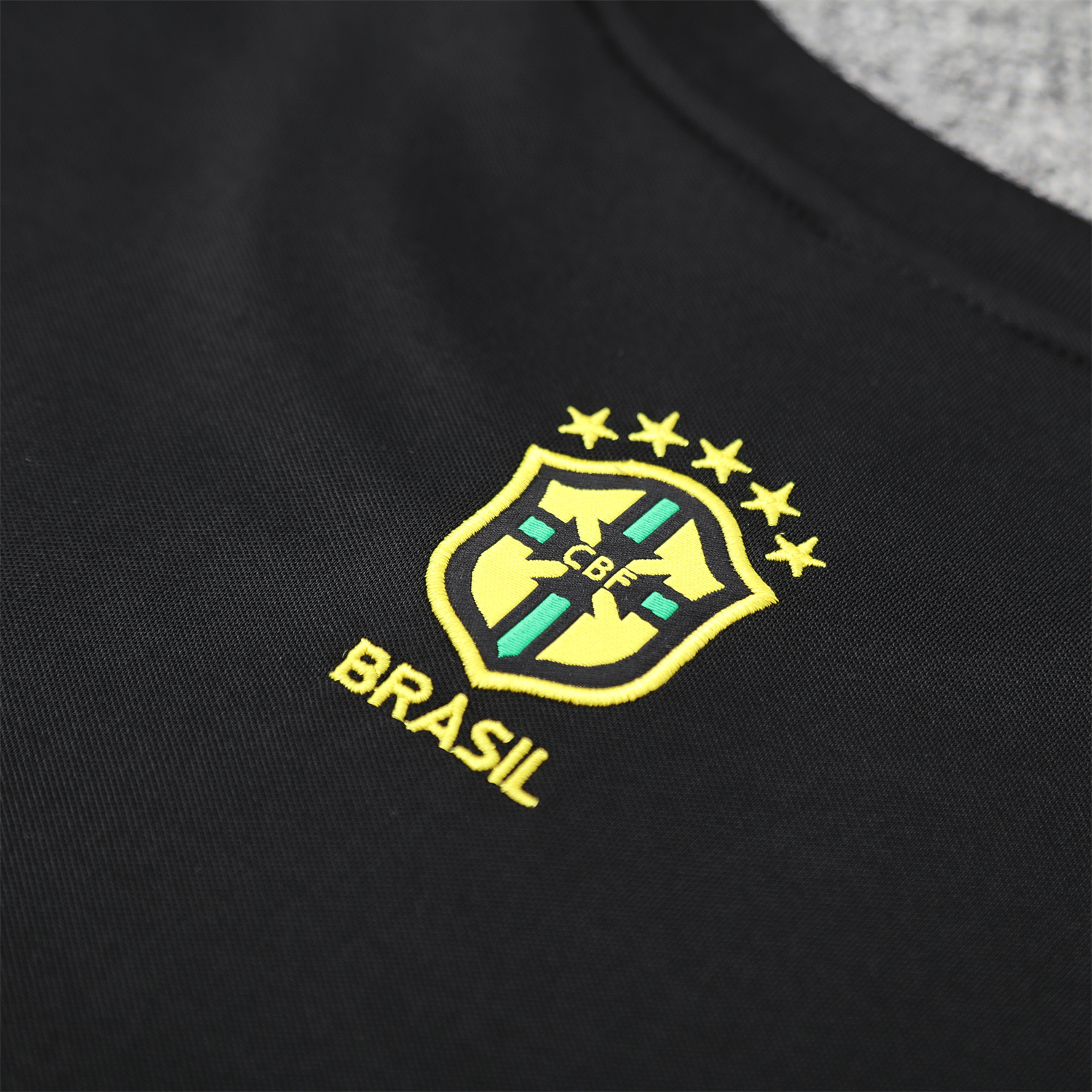 AlphaJersey-Brazil 25-26 Blue Jesus Statue Short-Sleeve Training Set - Blue Top & Black Shorts