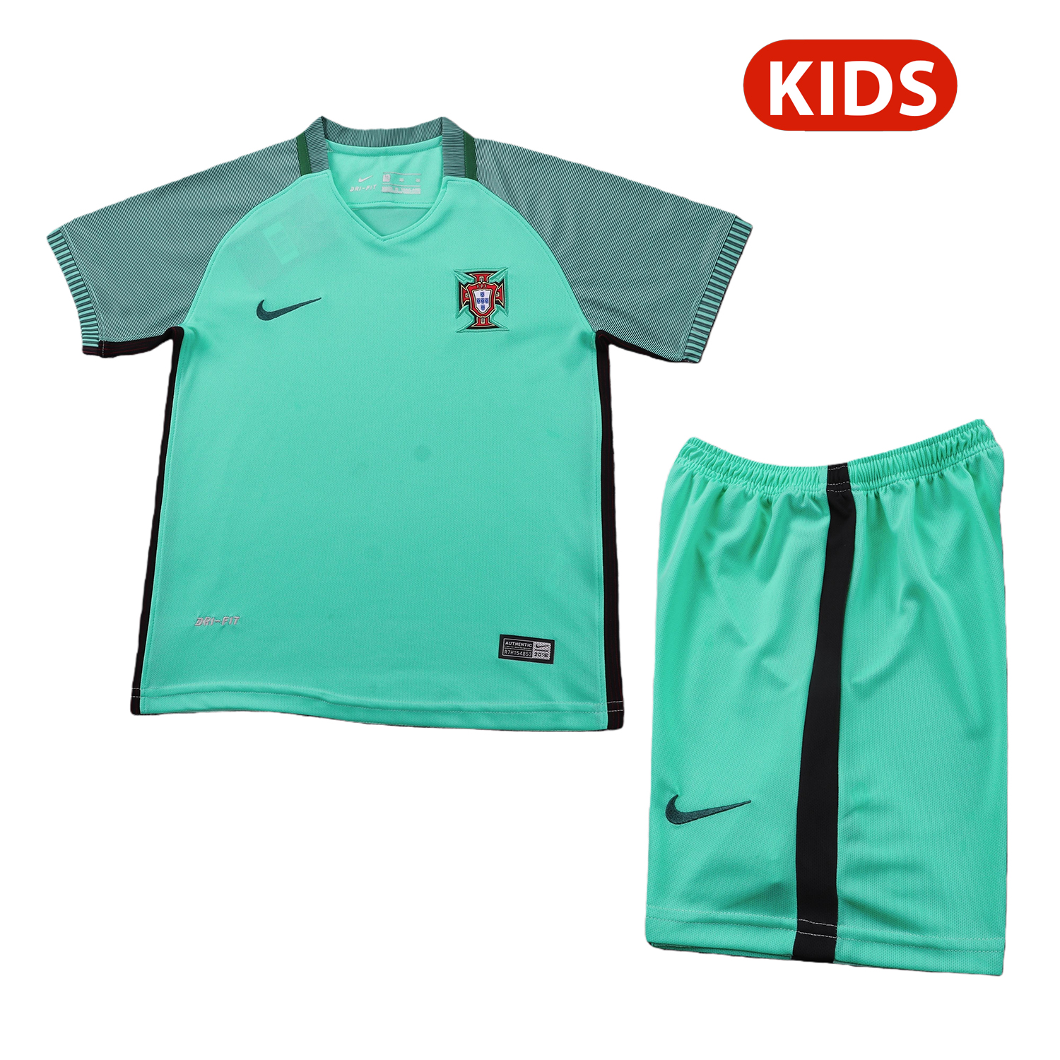 AlphaJersey-Retro Portugal 2016 Away Kids Kit