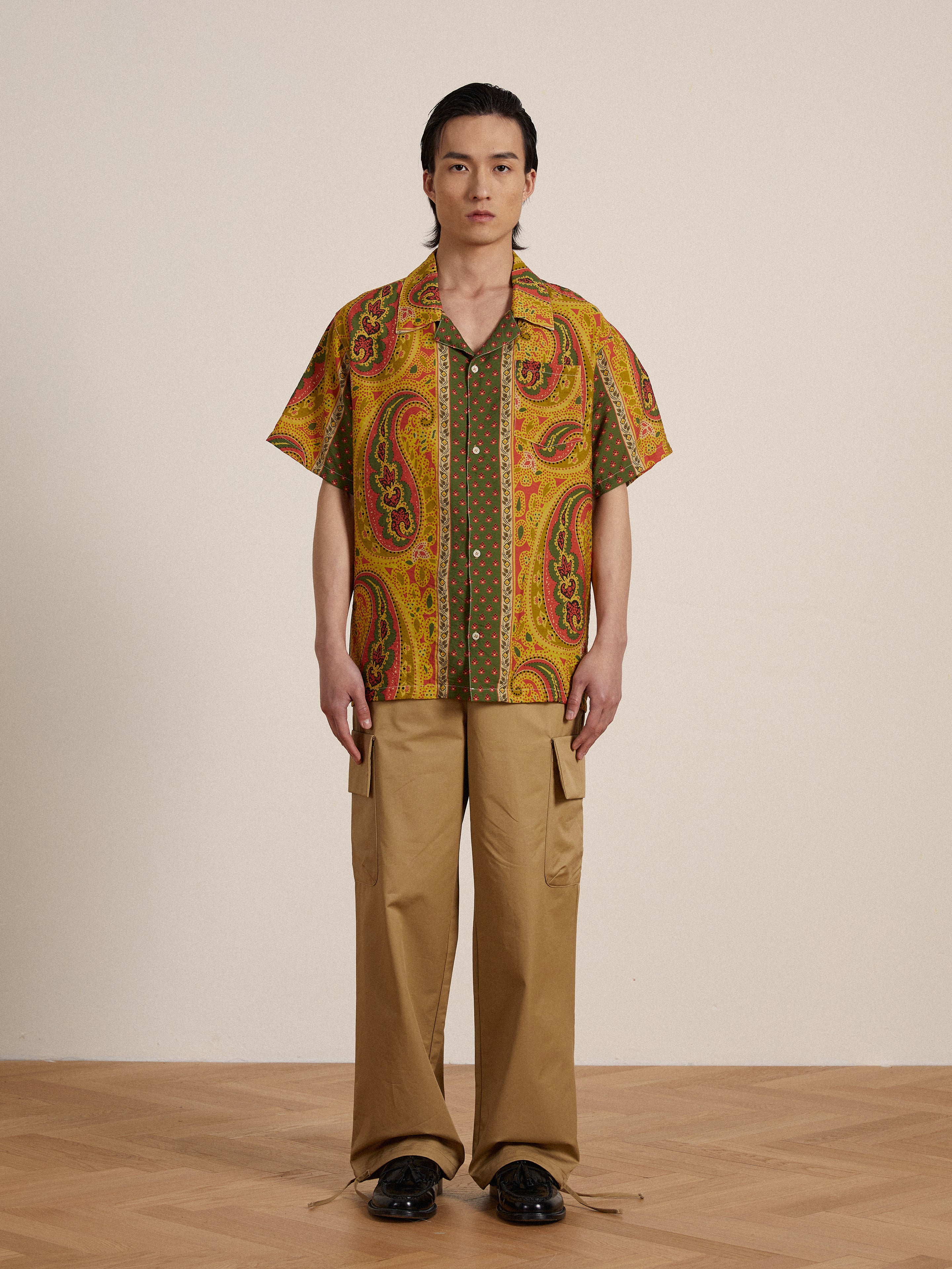Pench Paisley SS Camp Shirt | Modern Menswear by yycbvcnbmmnbm