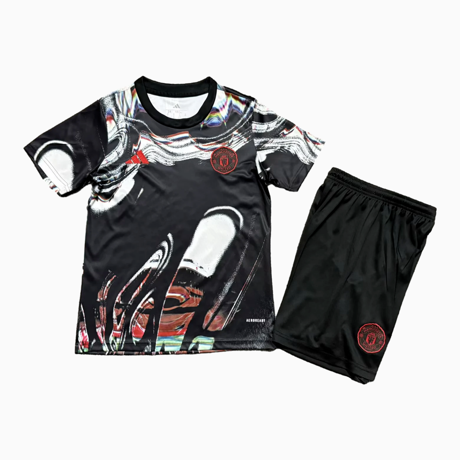 AlphaJersey-Manchester United 25-26 Ripples Black Special Kids Kit