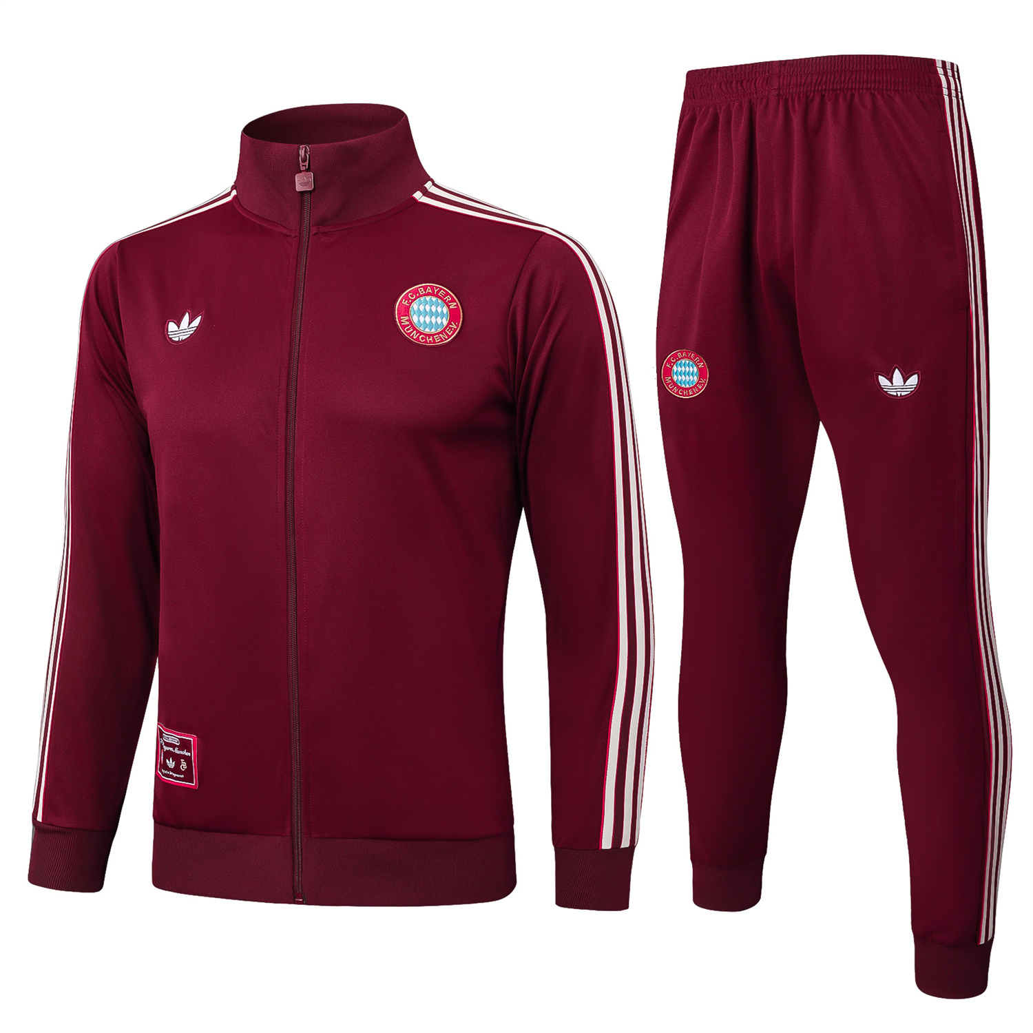 AlphaJersey-Bayern Munich 25-26 Originals Terrace Icon Jacket Training Tracksuit - Deep Red