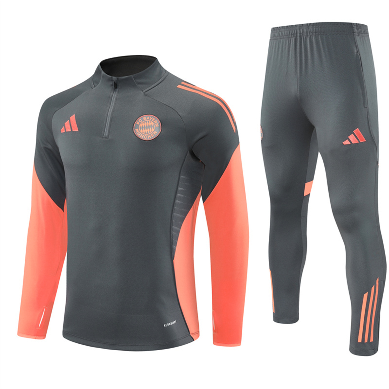 AlphaJersey-Bayern Munich 25-26 Long Sleeves Training Set - Dark Grey Top & Pants