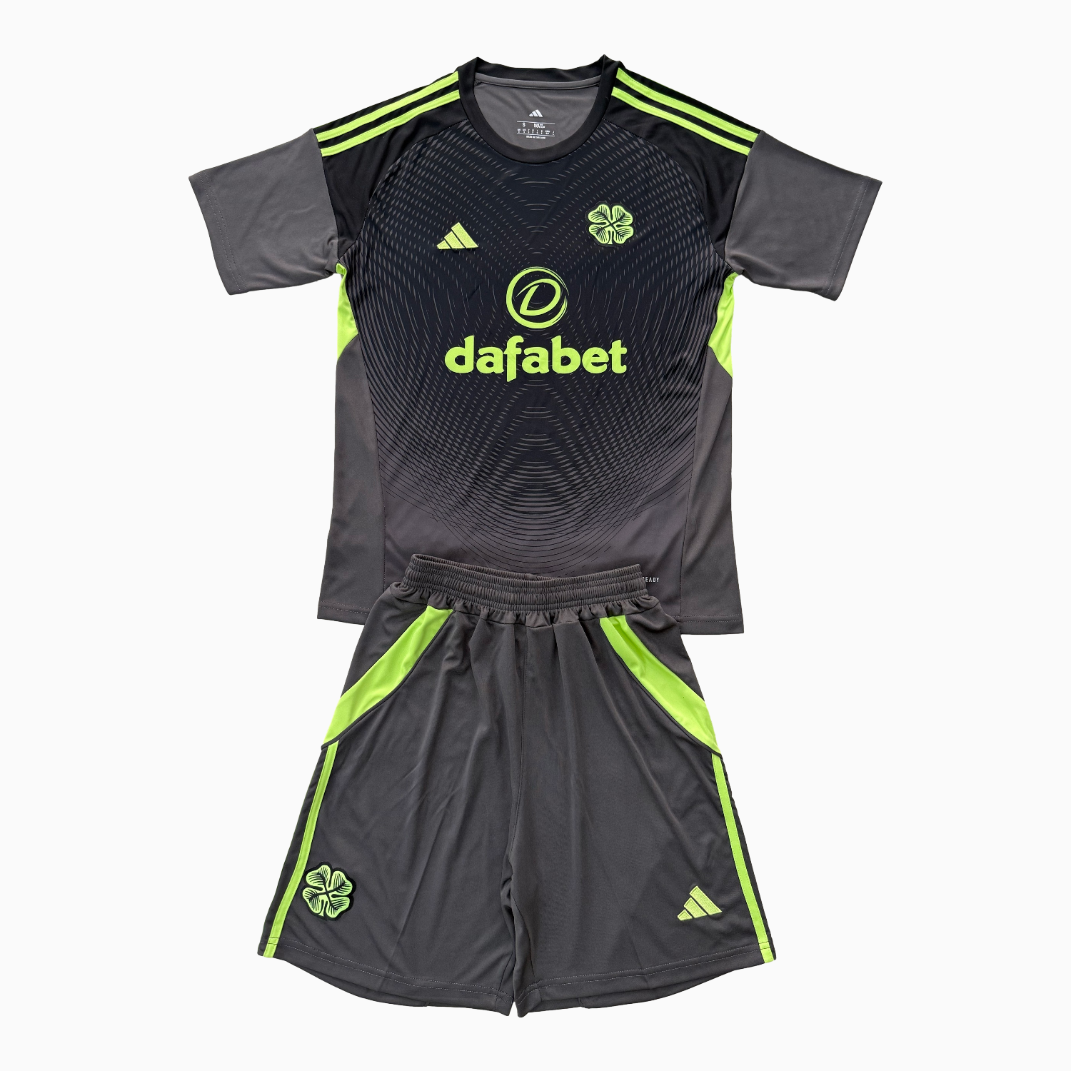 AlphaJersey-Celtic 25-26 Black Goalkeeper Men's Adult Jersey Set - Fans Version