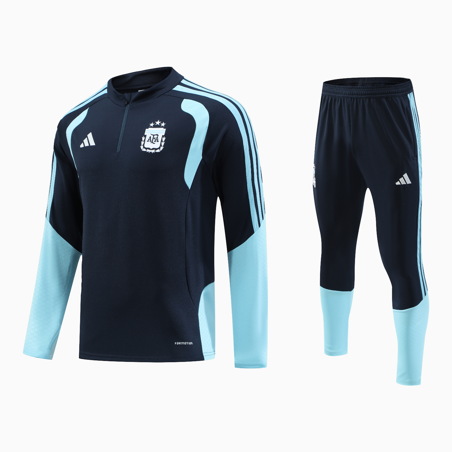 AlphaJersey-Argentina 2026 Long Sleeve Training Set - Blue Black Top & Pants