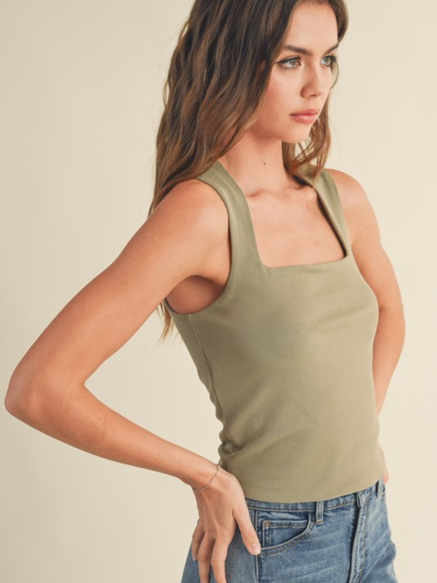 Textured Square Neck Top | Elegant Women's Fashion by coolavocek