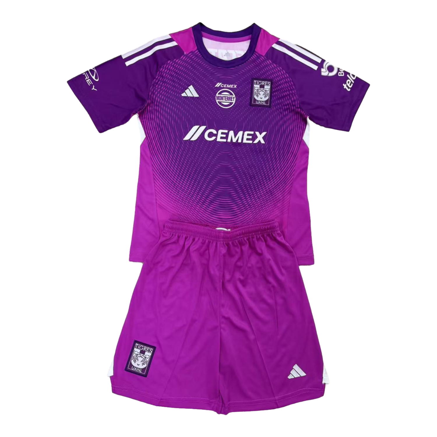 AlphaJersey-Tigres UANL 25-26 Purple Goalkeeper Men's Adult Jersey Set - Fans Version