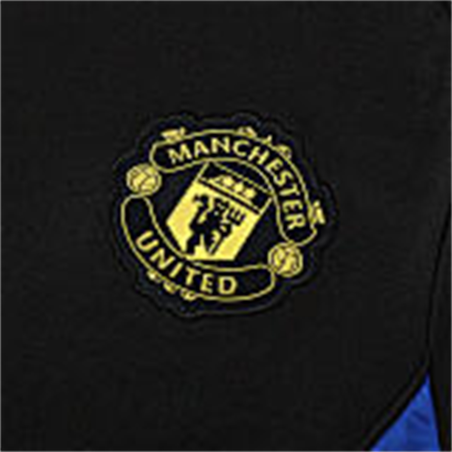 AlphaJersey-Manchester United 25-26 Short-Sleeve Training Set - Yellow Lines Black Top & Black Shorts