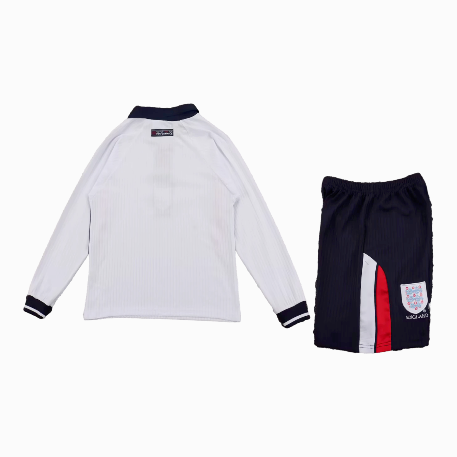 AlphaJersey-Retro England 1998 Home Long Sleeves Kids Kit