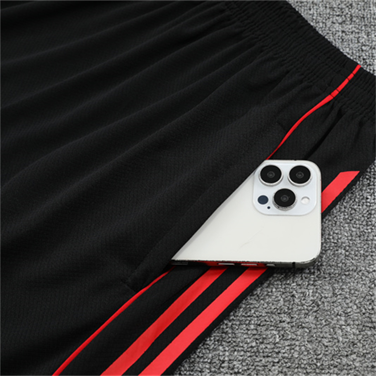 AlphaJersey-Manchester United 25-26 Kid Short-Sleeve Training Set - White Top & Black Shorts