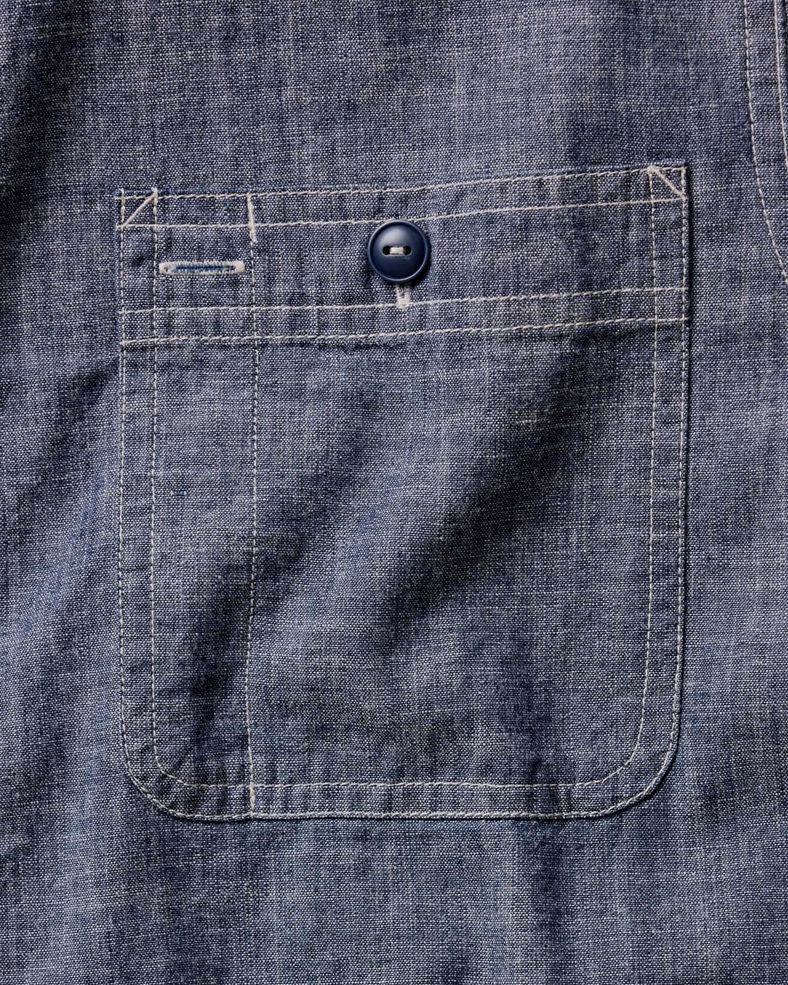 The Foundry Shirt in Rinsed Indigo Chambray | Modern Menswear by yycbvcnbmmnbm