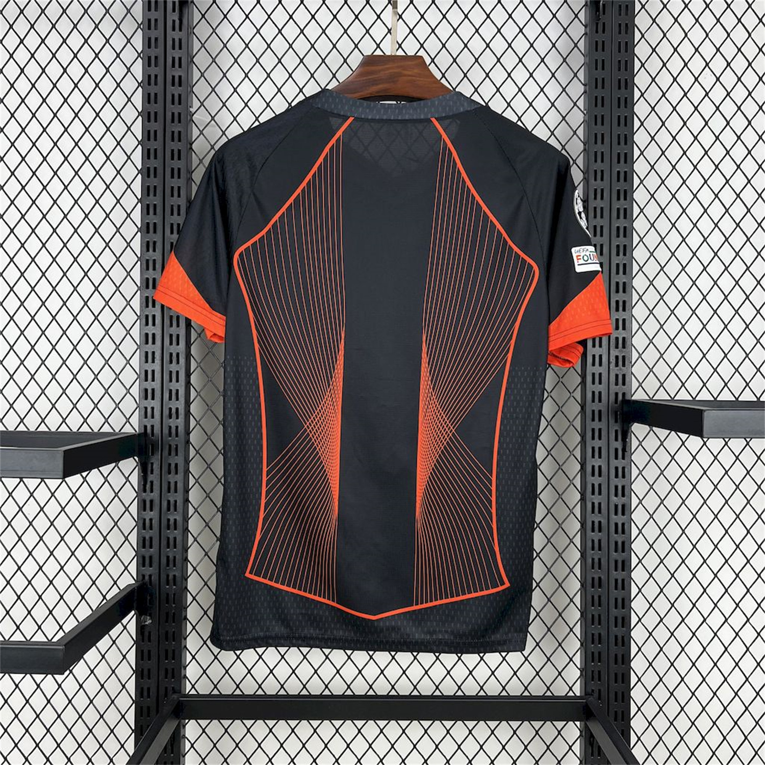 AlphaJersey-Barcelona 25-26 T90 Orange Lines Black Special Jersey - Fans Version