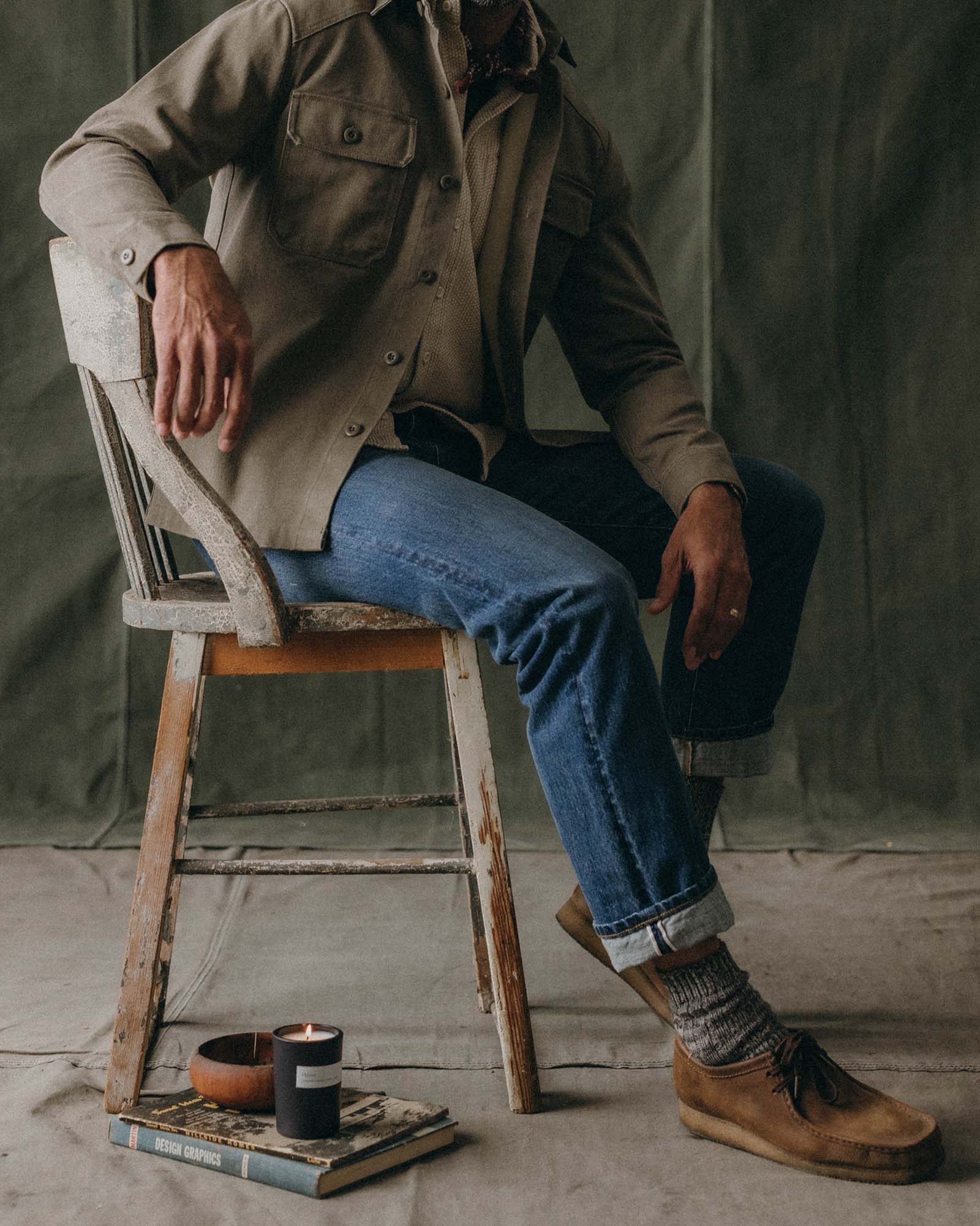 The Straight Jean in Mid Wash Organic Selvedge | Modern Menswear by yycbvcnbmmnbm