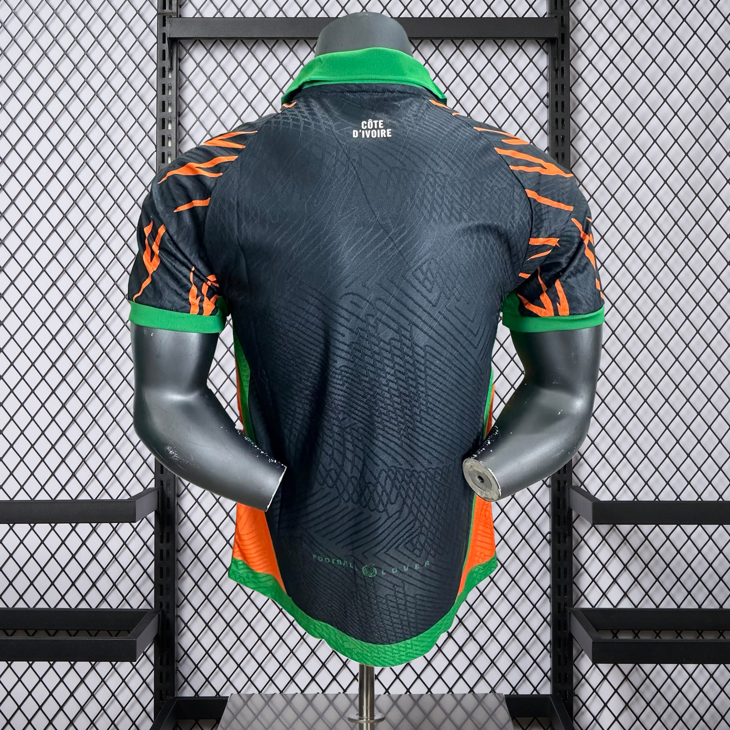 AlphaJersey-Ivory Coast 25-26 Elephant And Kid Black Jersey - Player Version