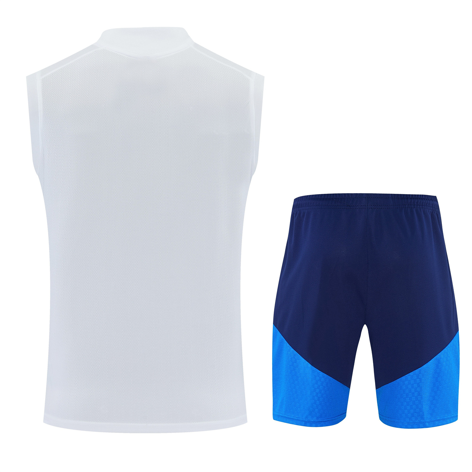 AlphaJersey-Colombia 2026 Vest Training Set - White Vest and Blue Shorts