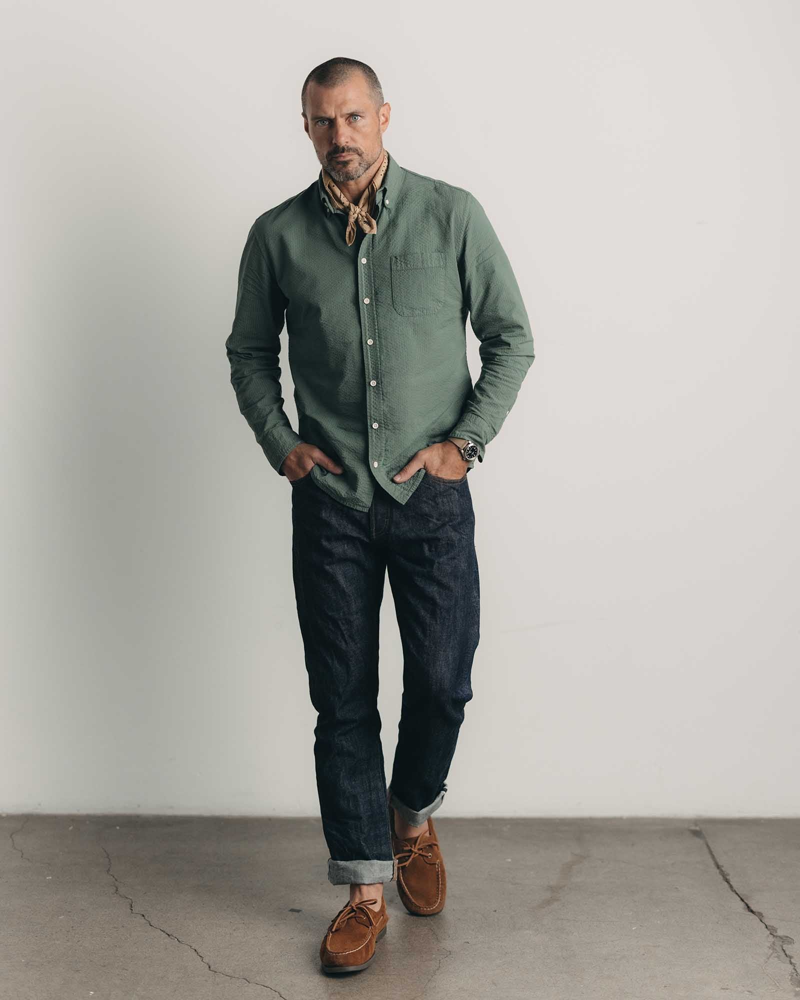 The Jack in Deep Sea Seersucker | Modern Menswear by yycbvcnbmmnbm