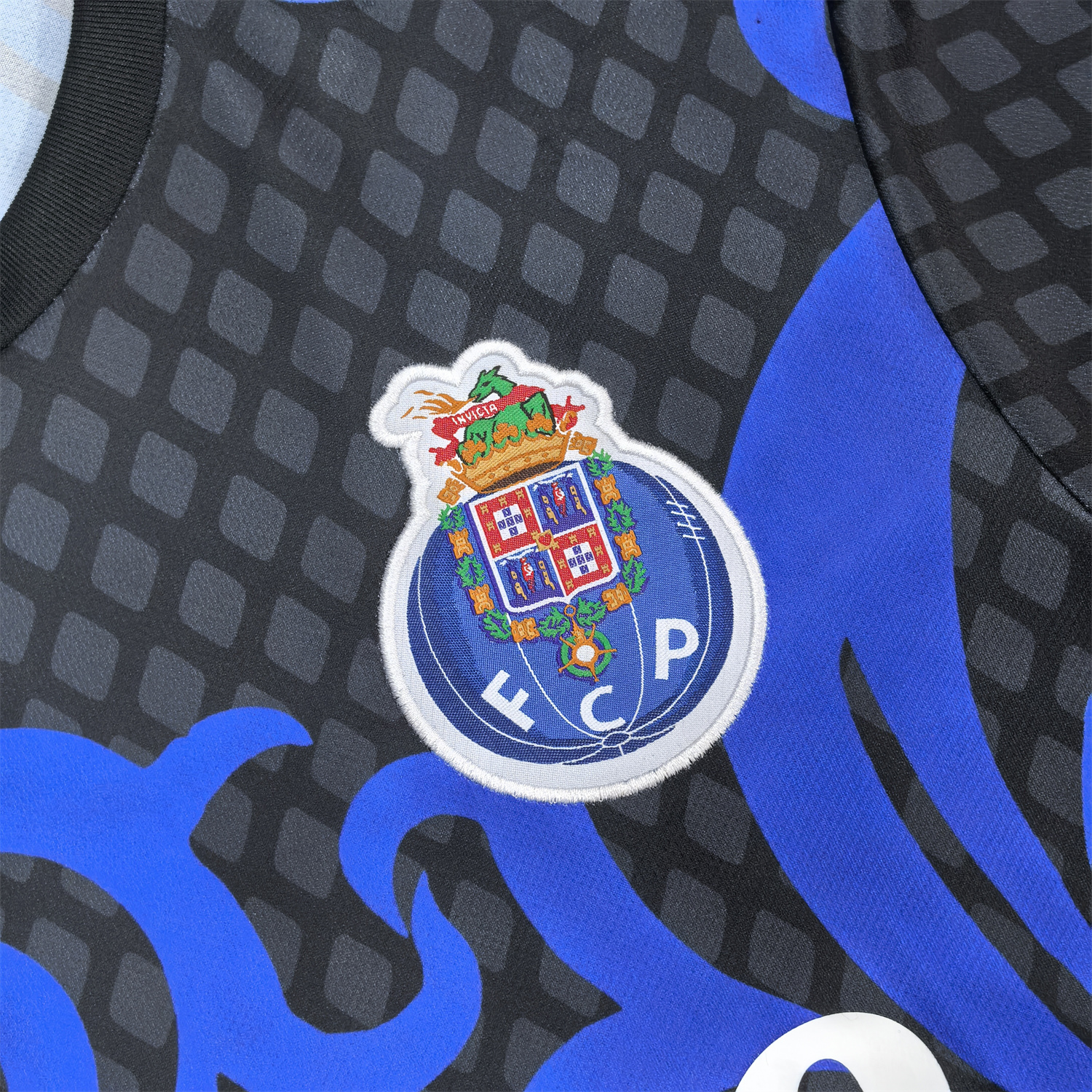 AlphaJersey-Porto 25-26 Grey Dragon Blue And Black Jersey - Fans Version