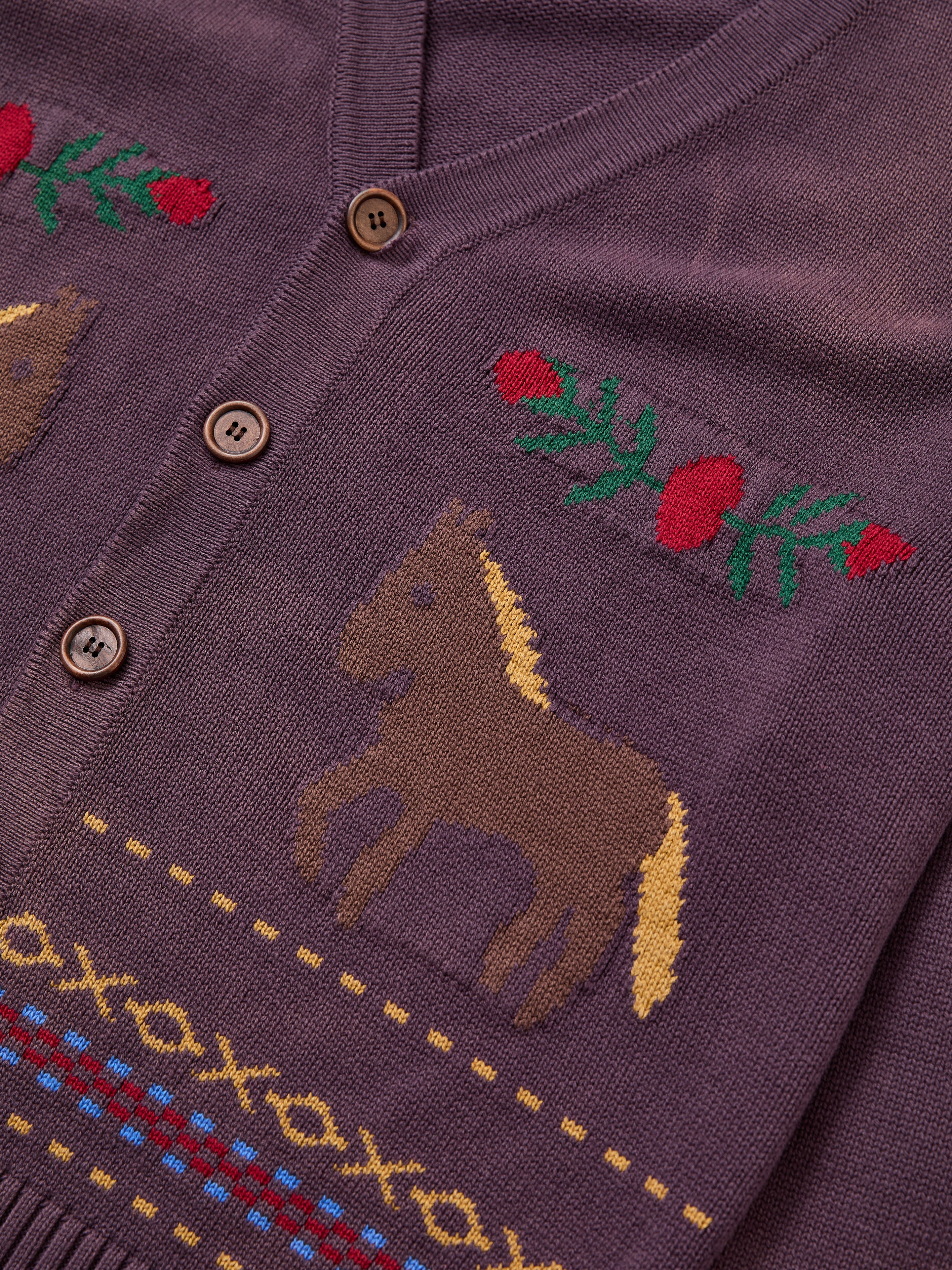 Horse Jacquard Cardigan | Modern Menswear by yycbvcnbmmnbm