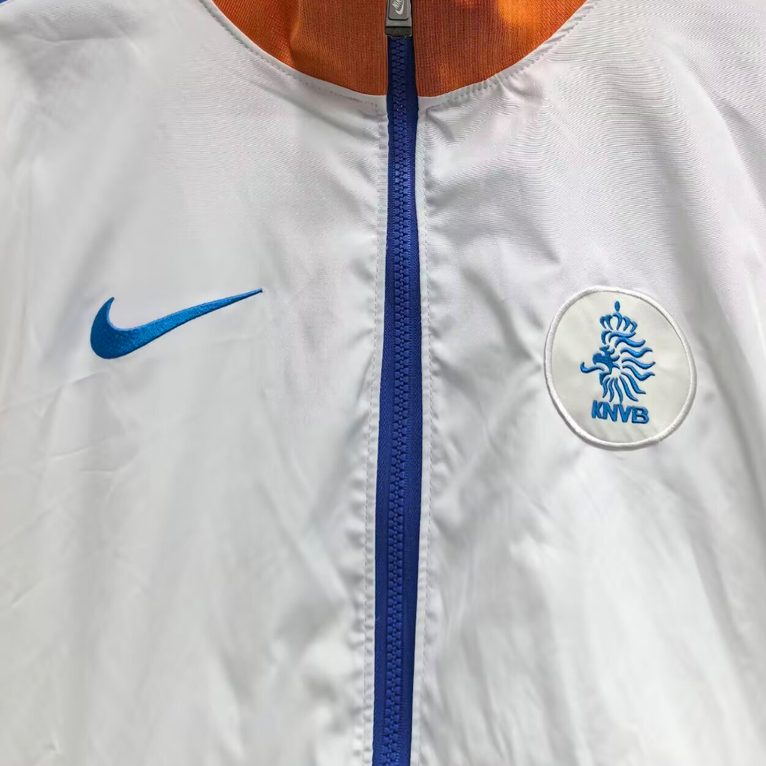 AlphaJersey-Netherlands 25-26 Windbreaker Jacket - Orange And White