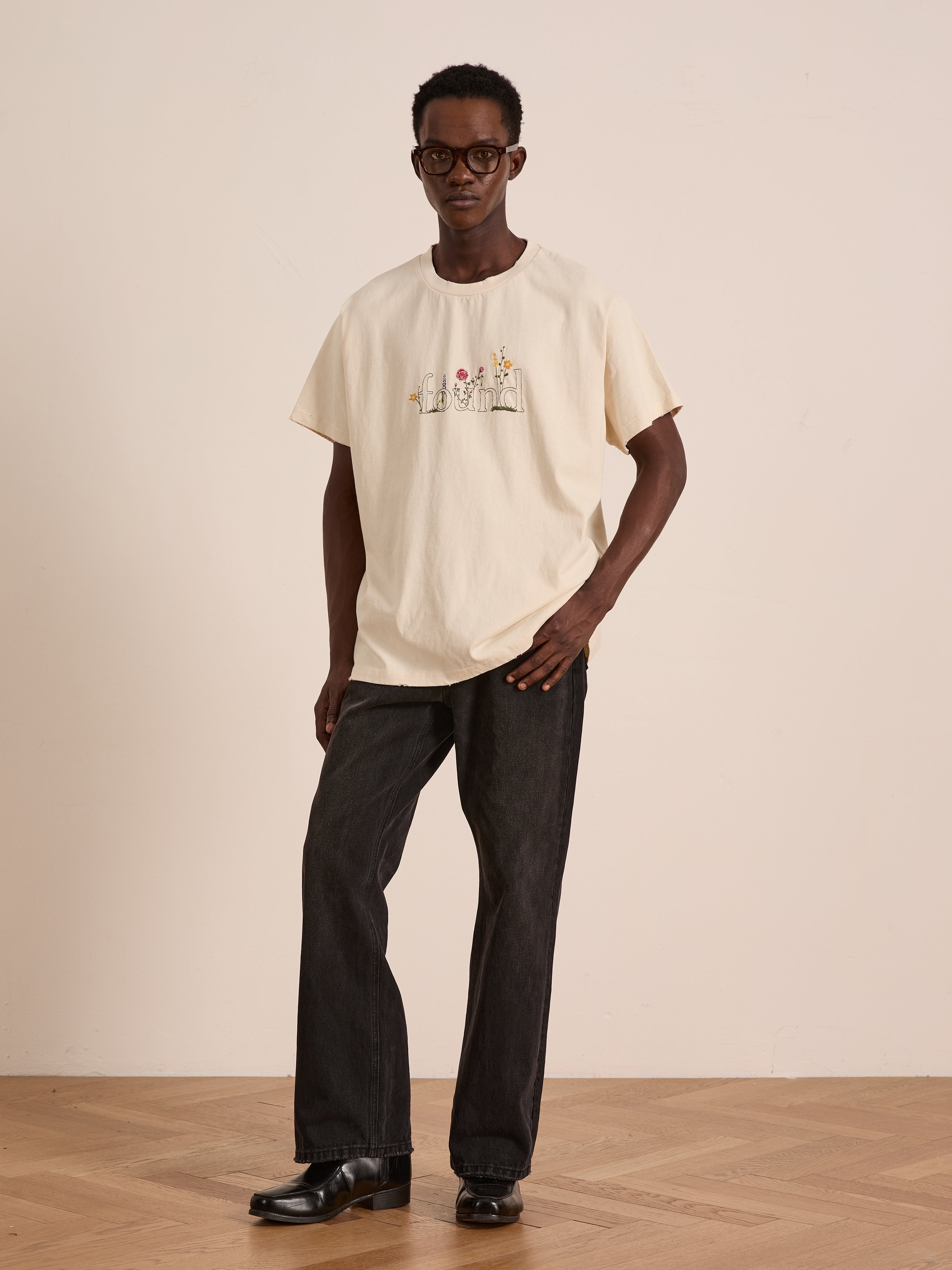 Found Logo Flower Tee | Modern Menswear by yycbvcnbmmnbm