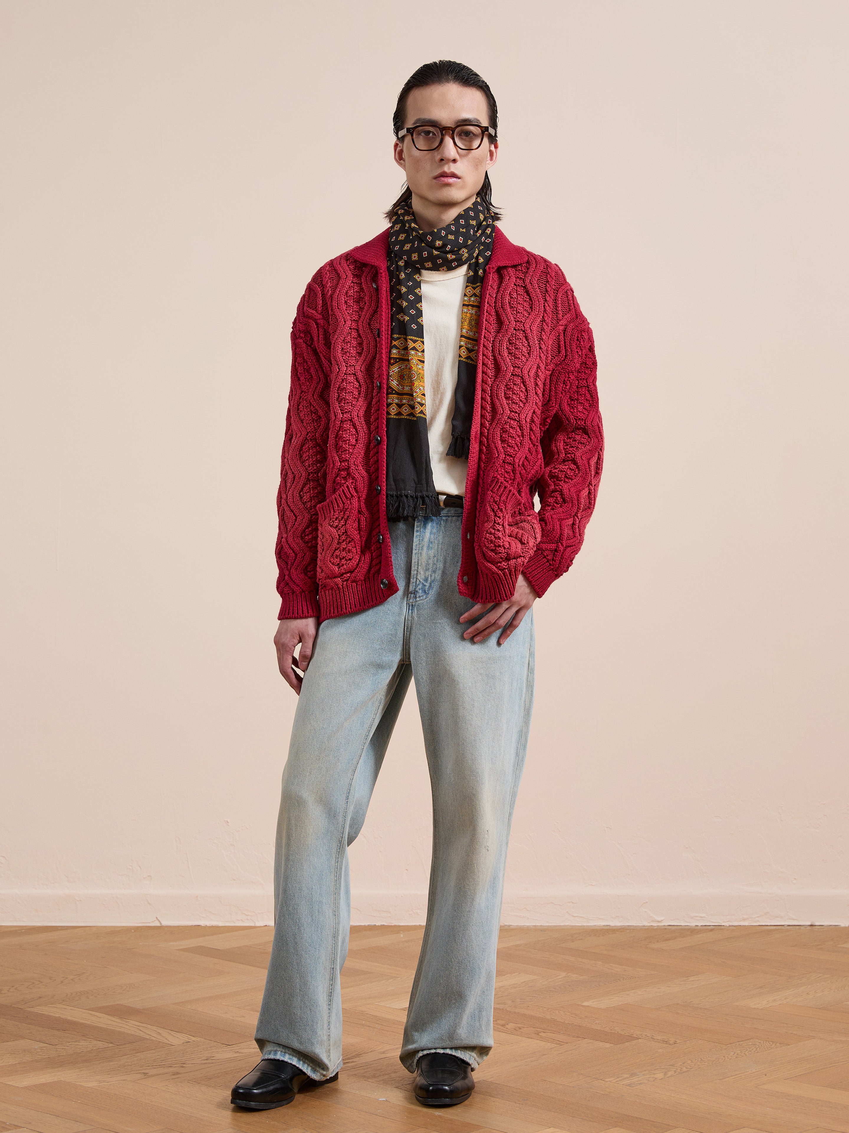Cable Knit Buttoned Cardigan | Modern Menswear by yycbvcnbmmnbm