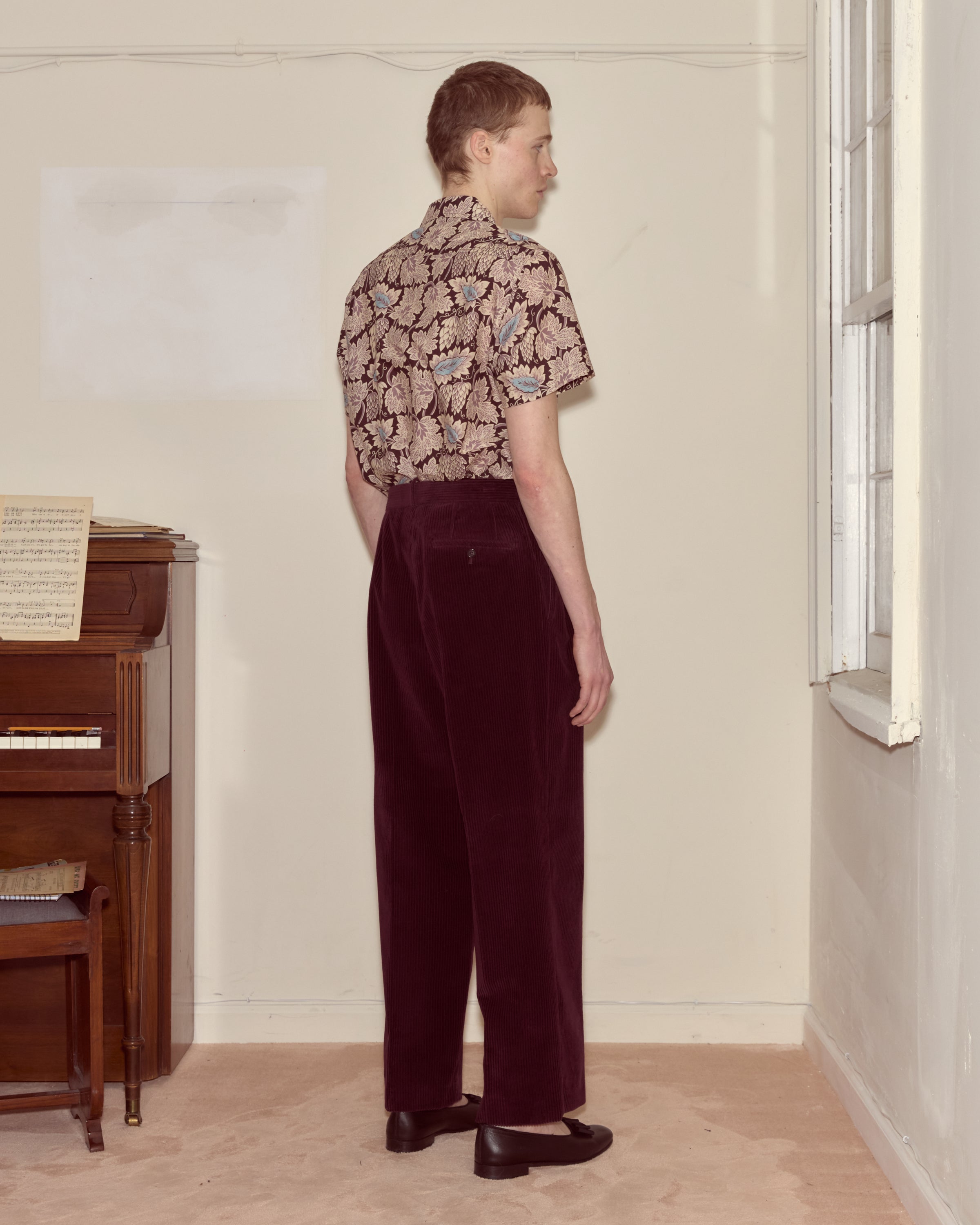 Corduroy McNab Trousers - Dark Purple | Modern Menswear by yycbvcnbmmnbm