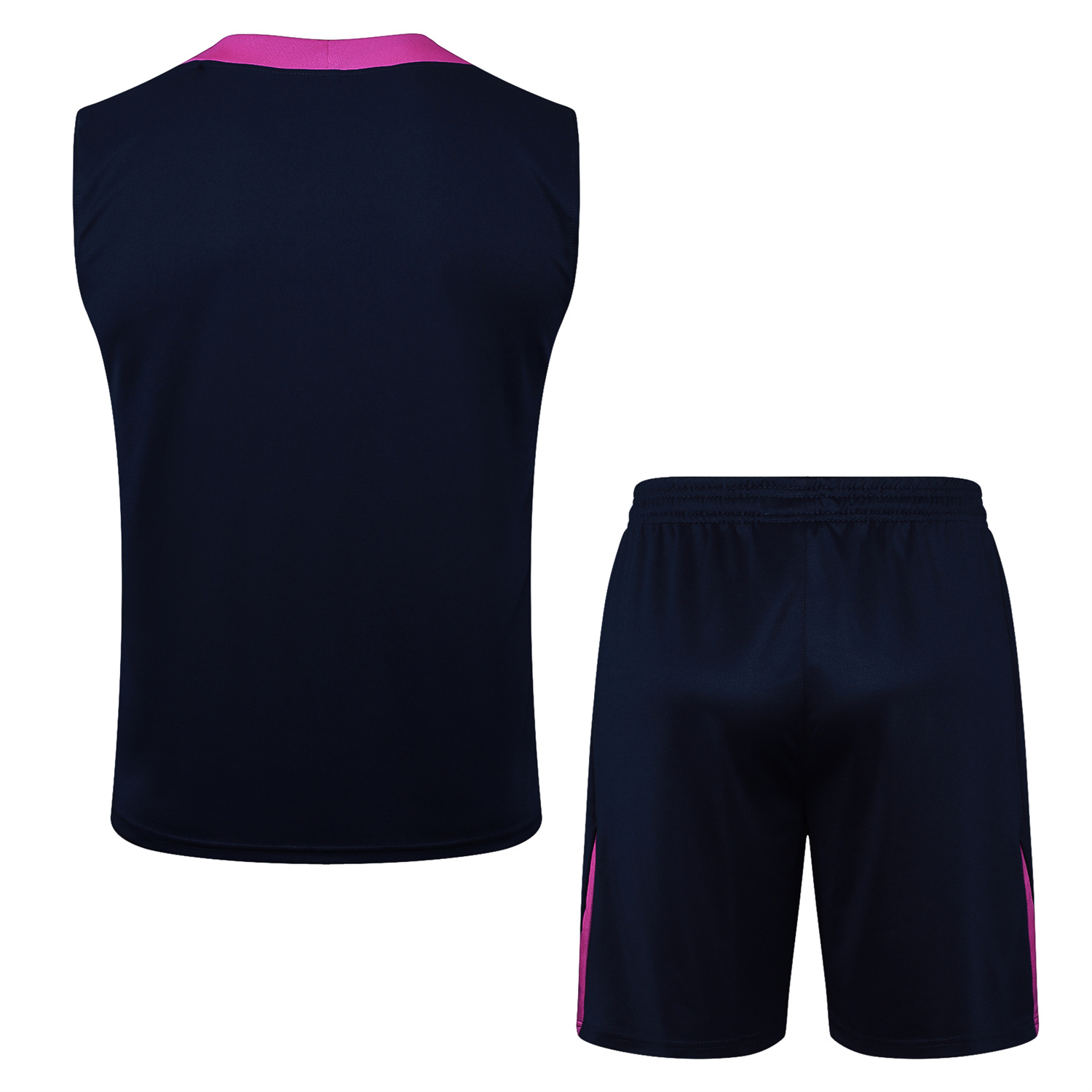 AlphaJersey-Barcelona 25-26 Vest Training Set - Deep Blue Black Vest and Shorts