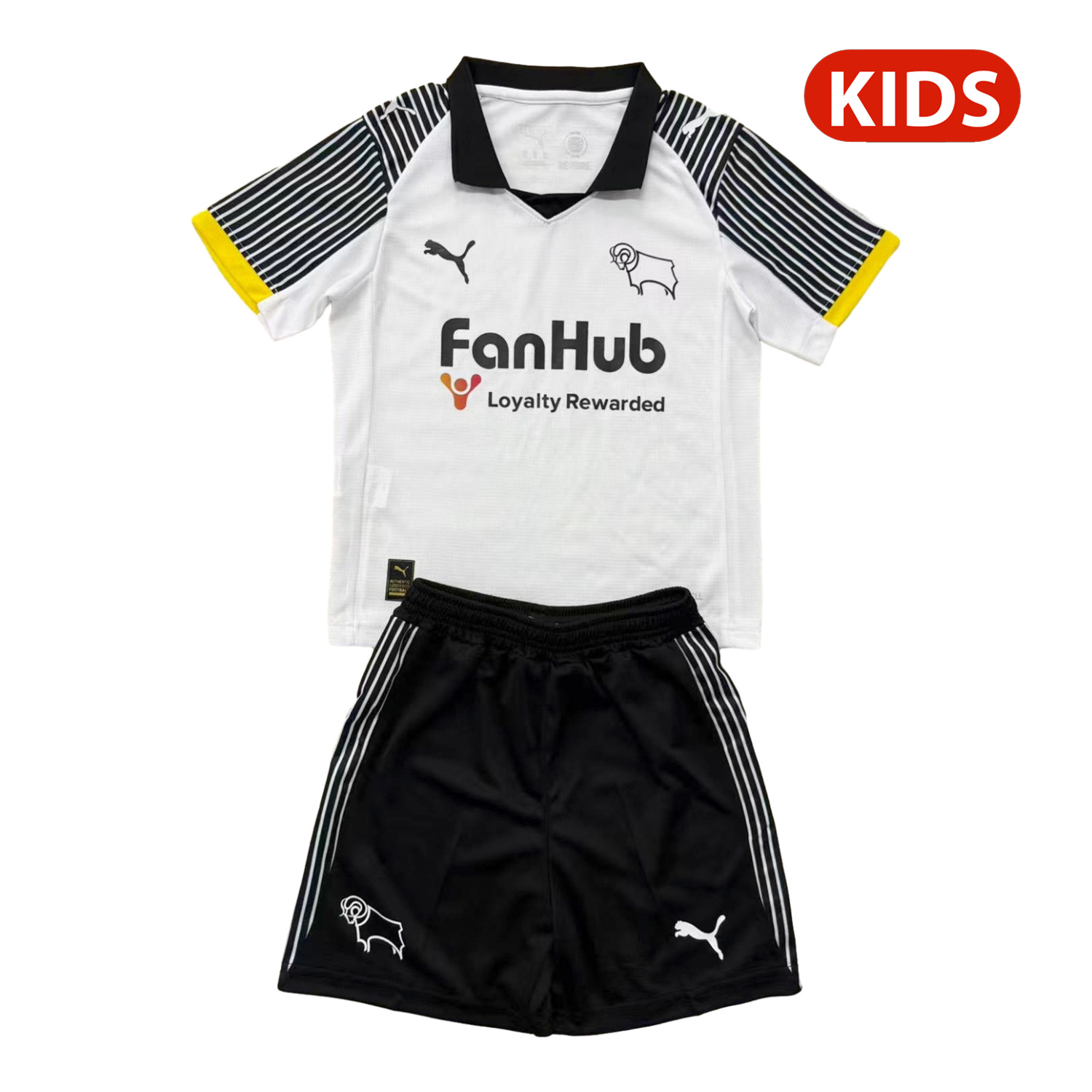 AlphaJersey-Derby County 25-26 Home Kids Kit